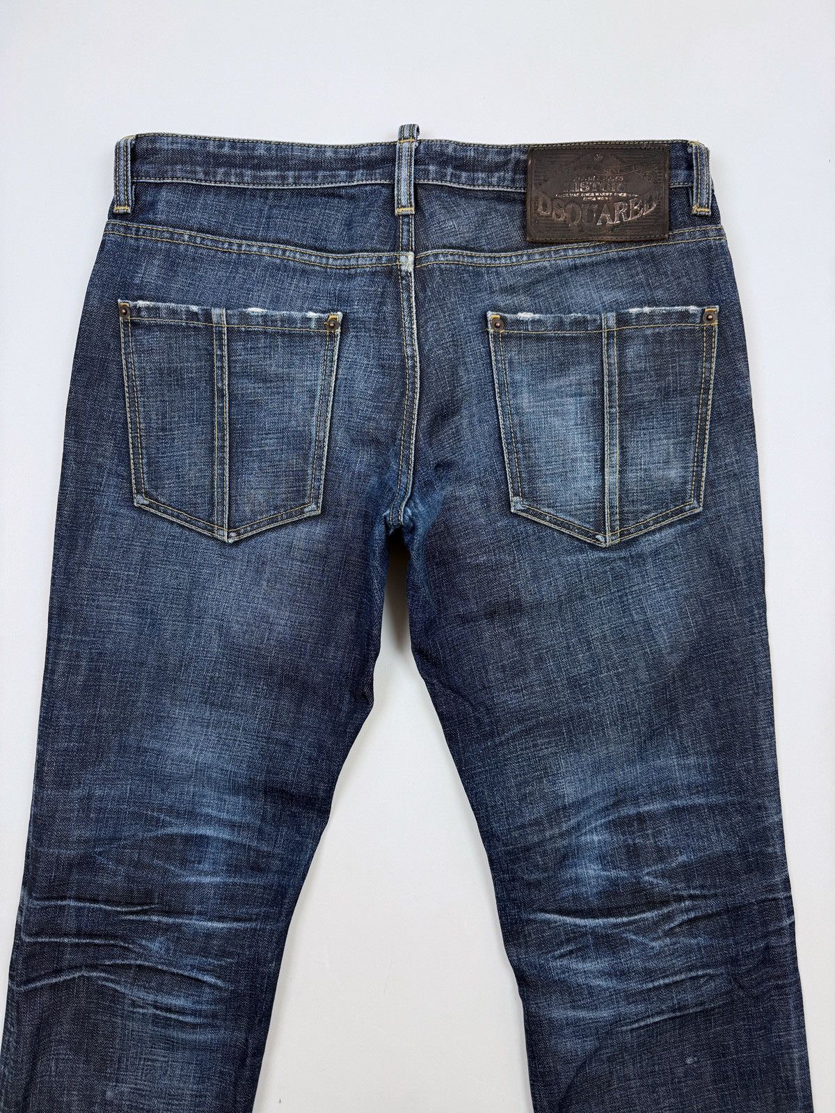 Dsquared2 Dsquared 2 History Distressed Denim Low Rise Jeans 48 Size US 33 - 7 Thumbnail