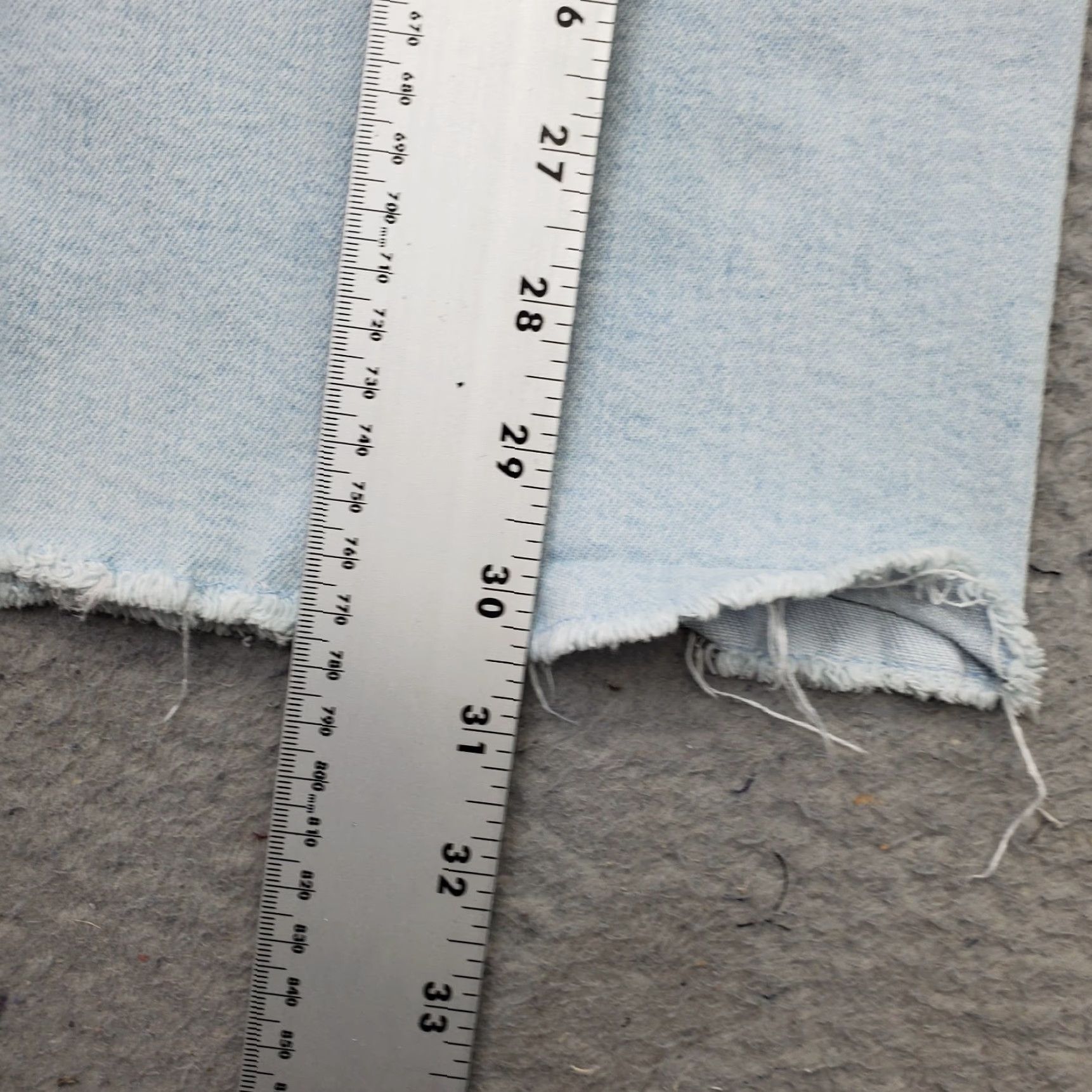 Zara Zara Jeans Womens 9 Blue Denim High Rise Adjustable Waist Frayed Hem Wide Leg Shirt? Size 30" / US 8 / IT 44 - 6 Thumbnail
