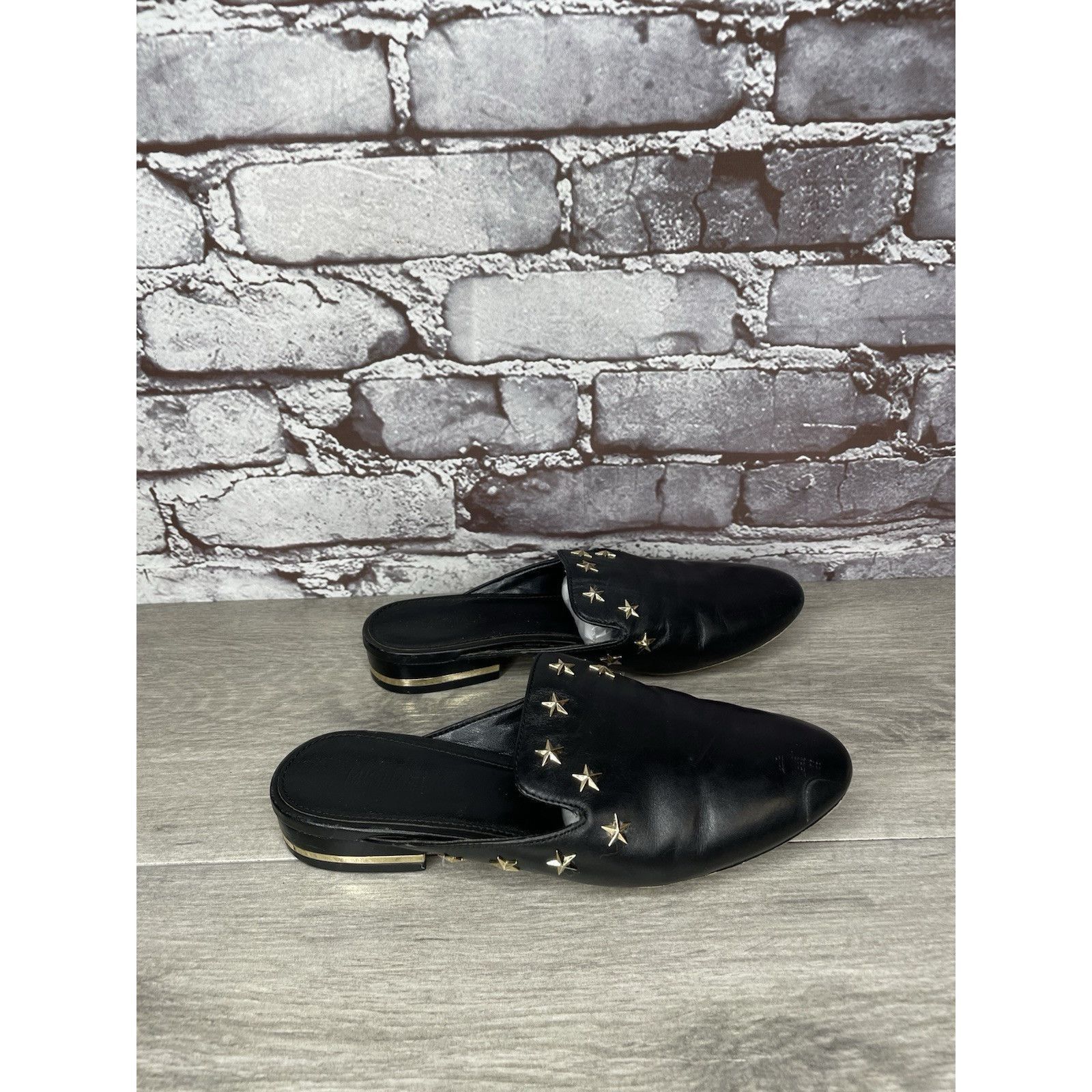 Michael Kors Michael Kors Natasha Admiral Black Leather Studded Stars Poi Size US 5 / IT 35 - 3 Thumbnail