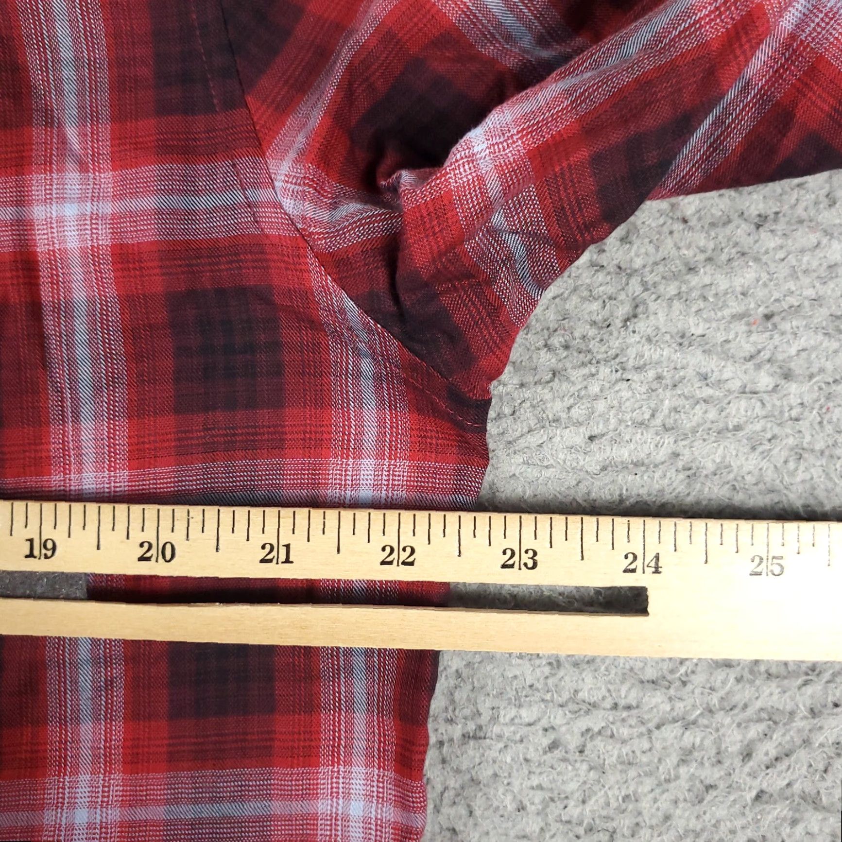 Original Penguin Original Penguin Shirt Adult Size 16 Red Plaid Dress Shirt Long Sleeve Button Up Cotton Modern Classic Mens Size 42R - 5 Thumbnail