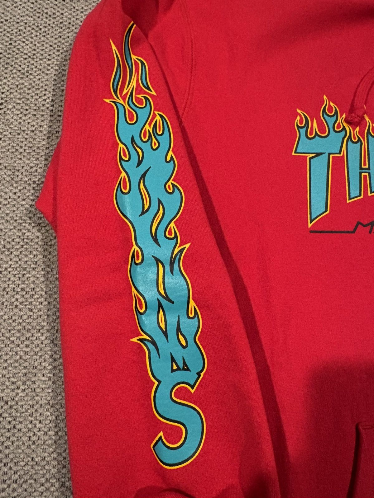 Supreme × Thrasher Supreme x Thrasher logo hoodie, flame sleeves Size US XL / EU 56 / 4 - 4 Thumbnail