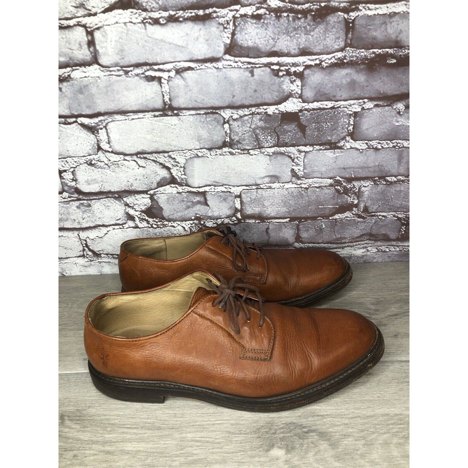 Frye The Frye Co. John A Frye Brown Leather Pebbled Oxfords Shoes Size US 11 / EU 44 - 15 Thumbnail