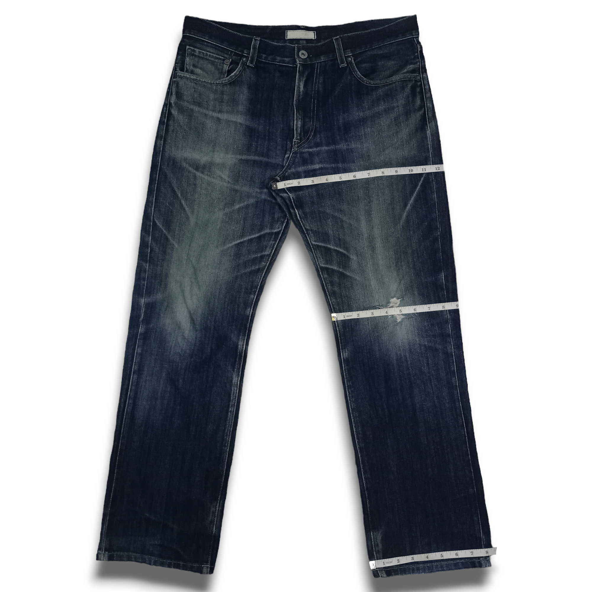 Japanese Brand × Uniqlo Vintage Japanese Uniqlo Distressed Baggy Style Jeans 34x29 Size US 34 / EU 50 - 11 Thumbnail