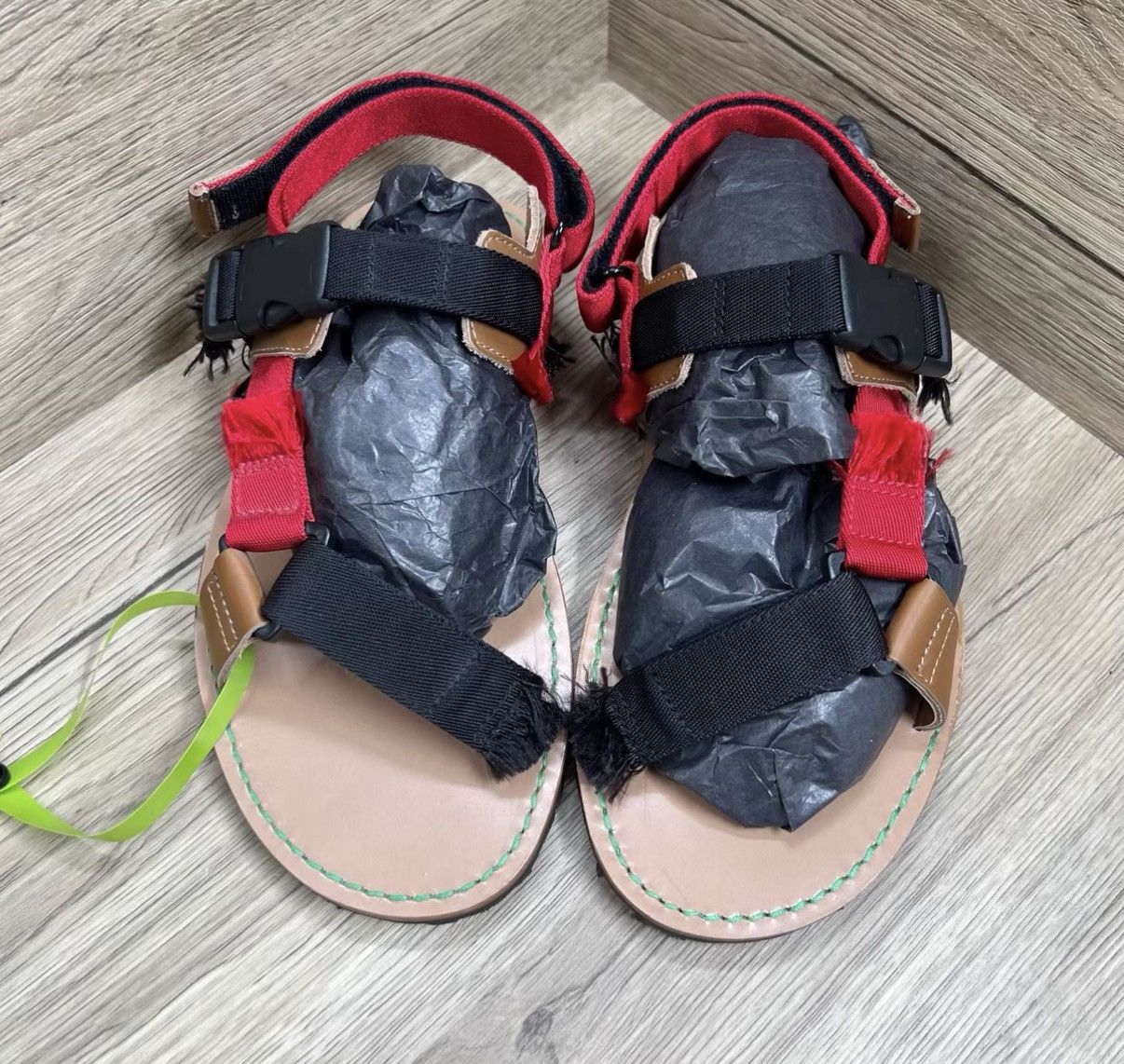 Marni Marni Black and Red Buckle Sandals J41 Size US 6.5 / EU 39-40 - 3 Thumbnail