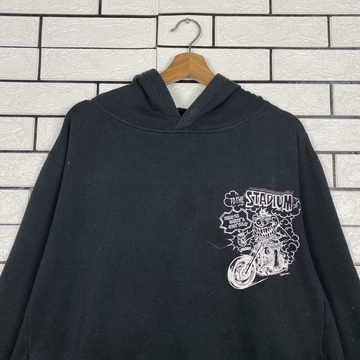 Japanese Brand Vintage Hoodie Pull Over Cartoon Punk Design Biker Size US L / EU 52-54 / 3 - 15 Thumbnail