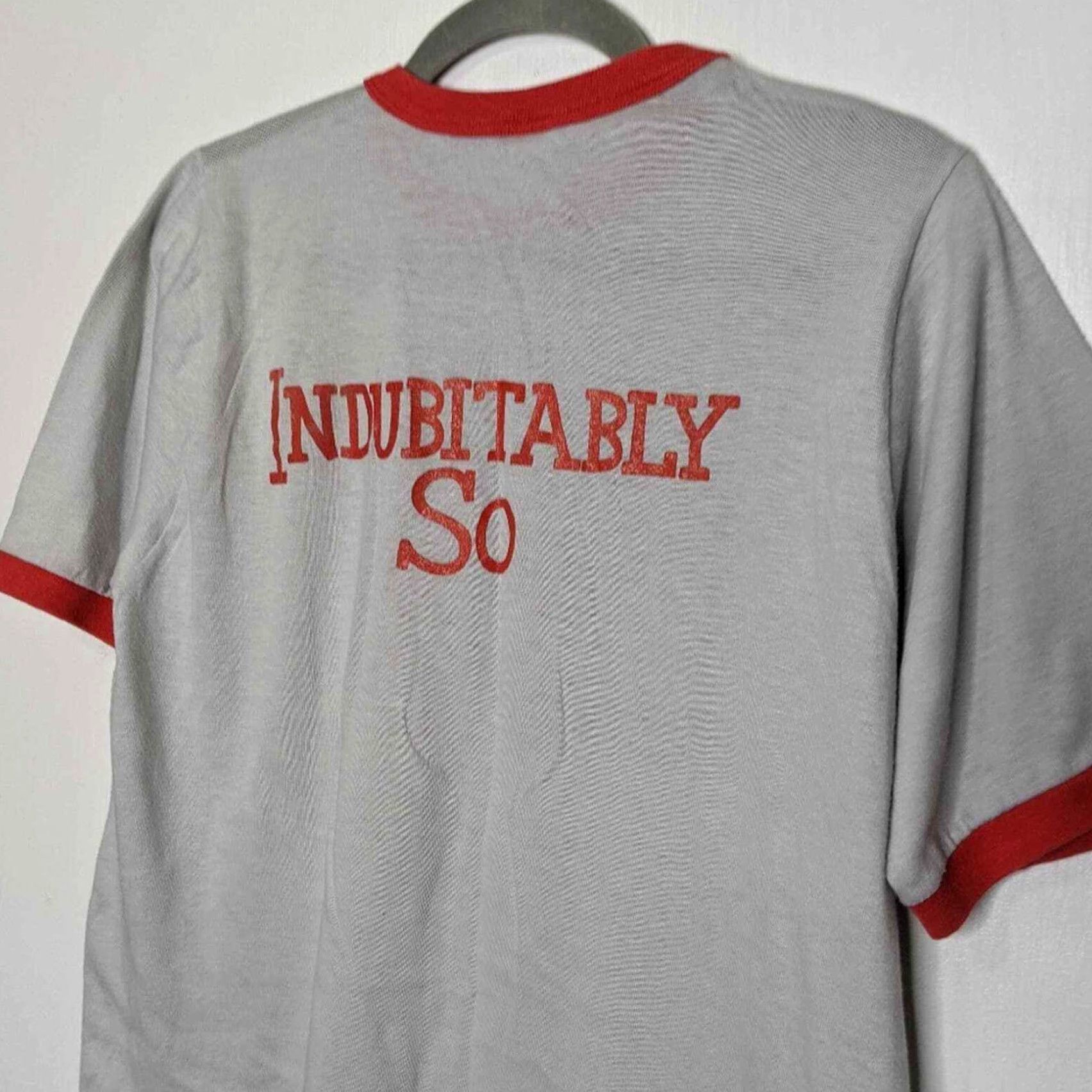Vintage VINTAGE Chick Charney Bahamas VTG Shirt Art Funny Joke Book Fairy Tale Ringer Shirt M Unisex Adults Gray Mens Womens Boys Girls Size US M / EU 48-50 / 2 - 6 Thumbnail
