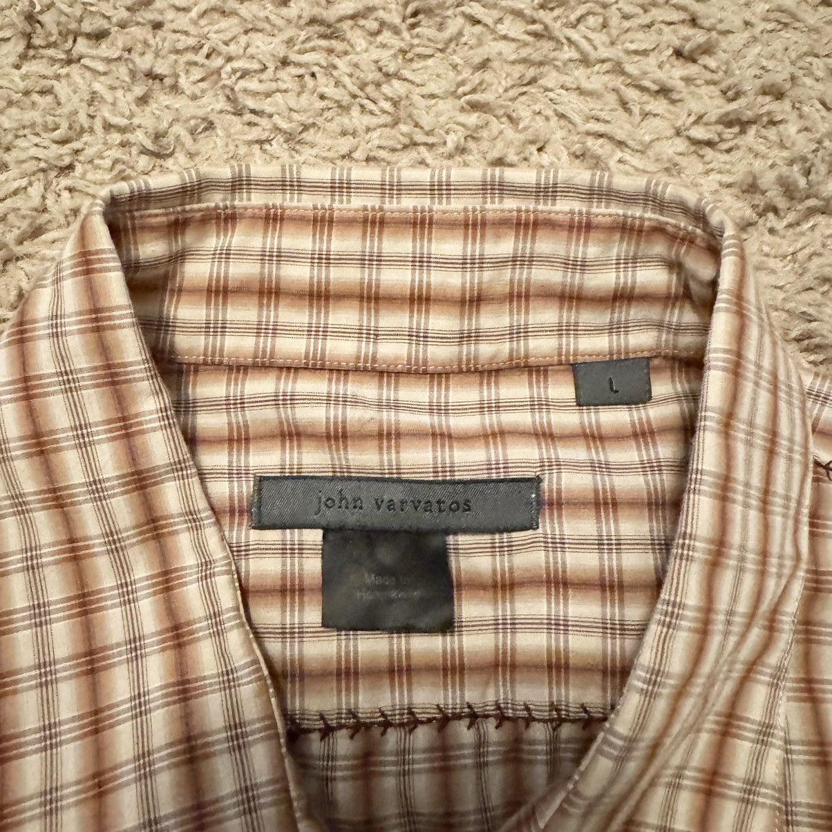 Japanese Brand × John Varvatos JOHN VARVATOS PLAID BUTTON UP! Size US L / EU 52-54 / 3 - 6 Thumbnail
