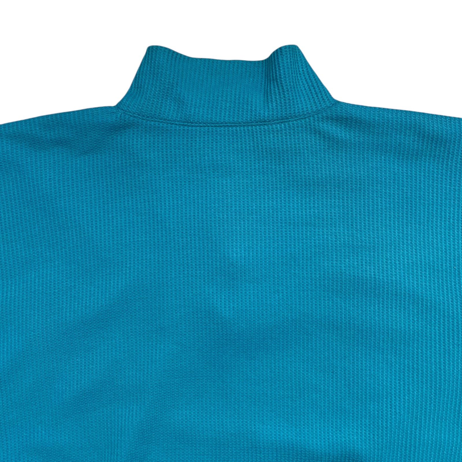NBA × Starter × Vintage 90s CHARLOTTE HORNETS HALF ZIP WAFFLE SWEATSHIRT TEAL Size US L / EU 52-54 / 3 - 3 Thumbnail