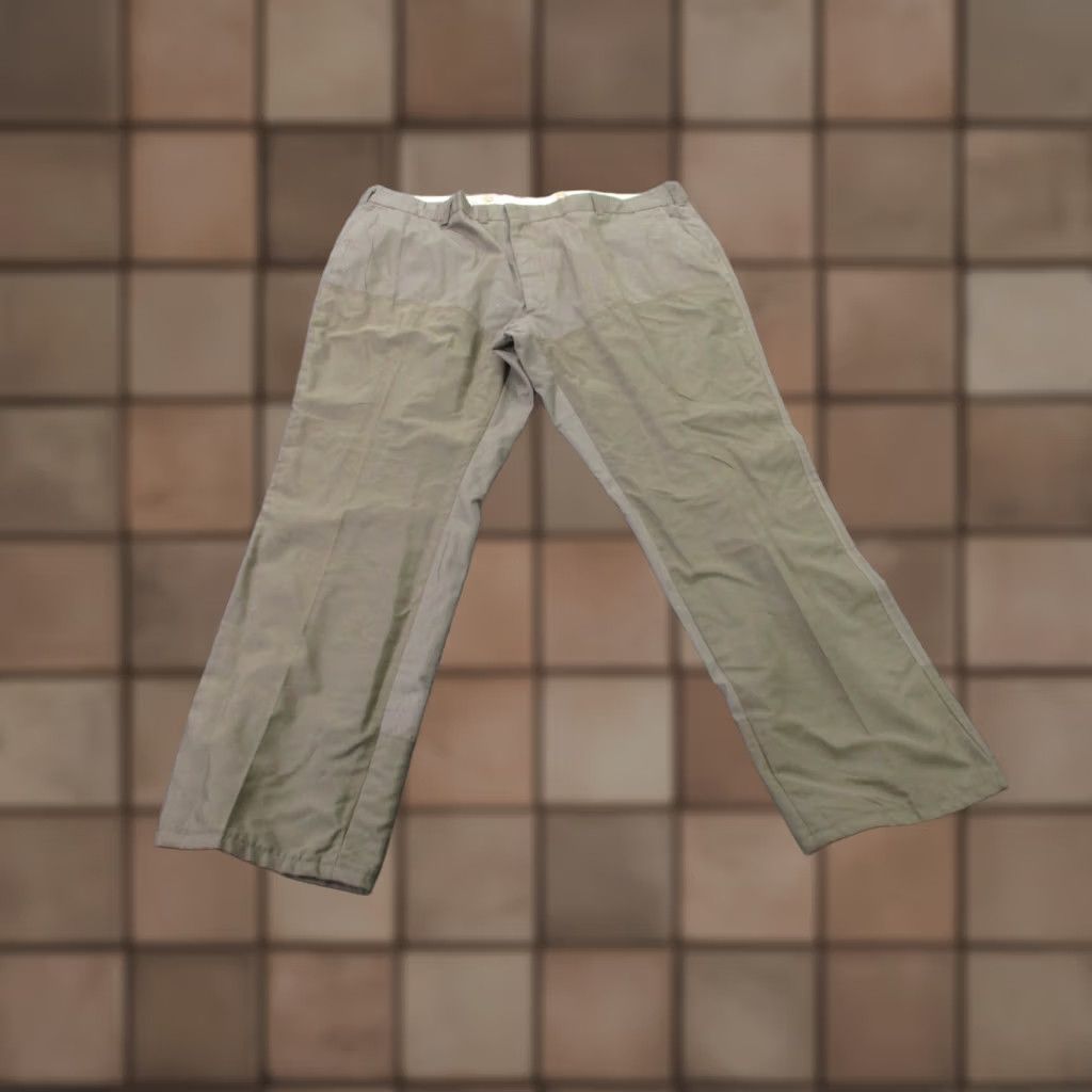Vintage VINTAGE L.L. Bean Pants Mens 44 Beige Canvas Carpenter Straight Classic 30 In Inseam Mens Beige 1940s 50s 60s Size US 42 / EU 58 - 1 Thumbnail