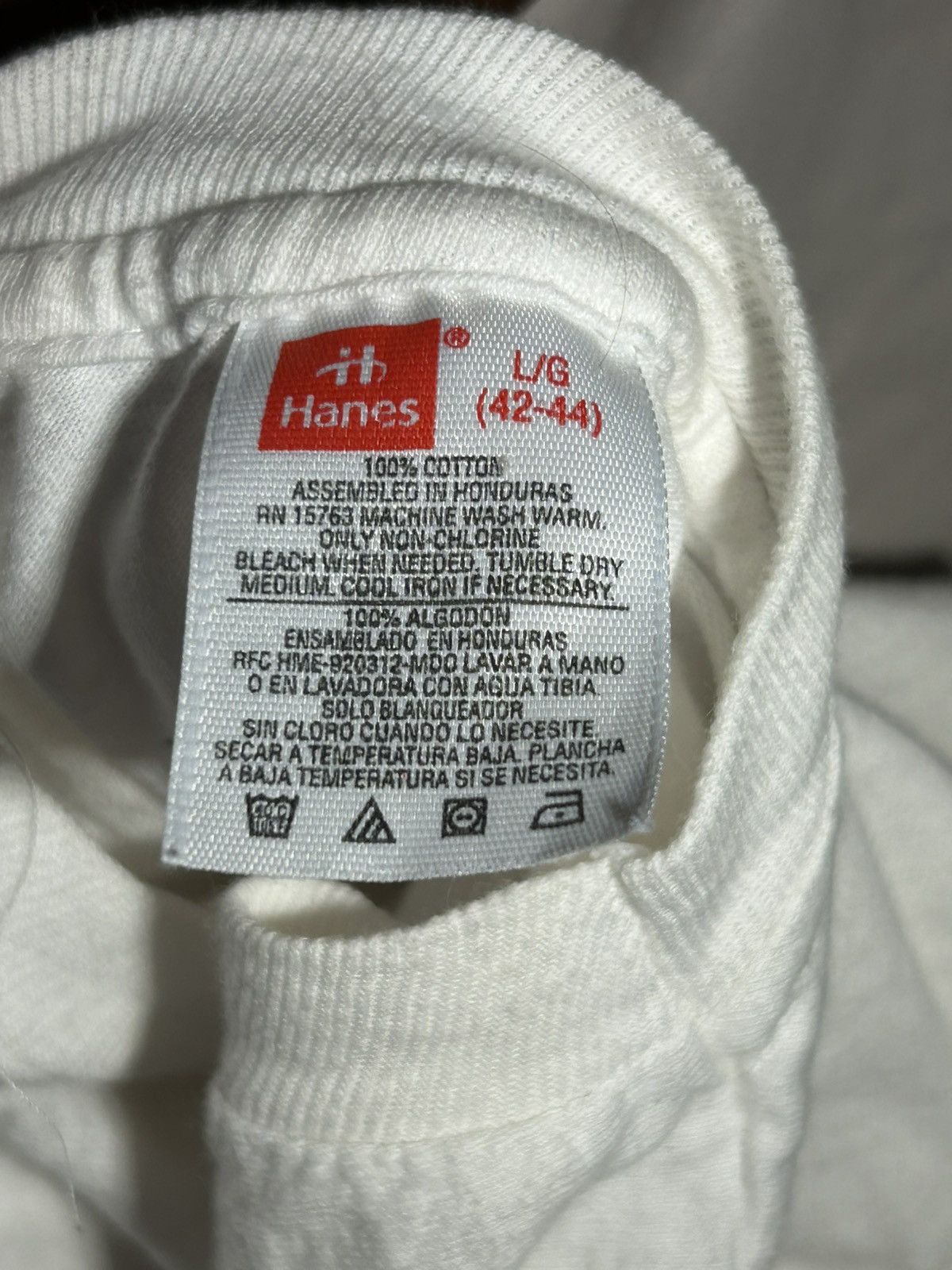 Hanes Vintage white hanes single stitch tee Size US L / EU 52-54 / 3 - 4 Thumbnail