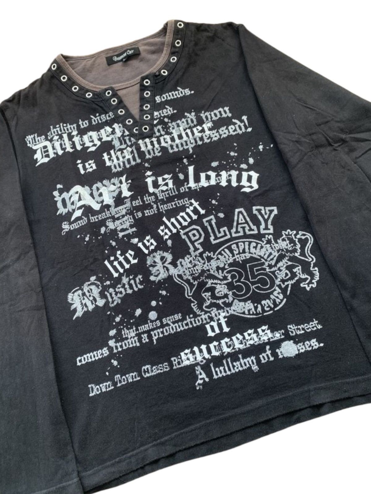 Tornado Mart 2000s japanese archive beaumont carr y2k longsleeve tee poem Size US L / EU 52-54 / 3 - 3 Thumbnail