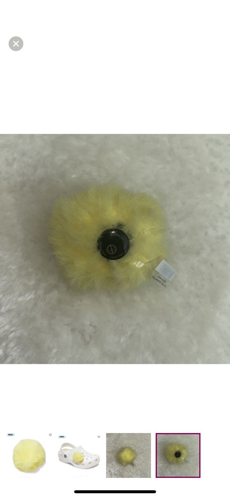 Crocs Crocs jibbitz yellow puff ball shoe charm Size ONE SIZE - 3 Thumbnail