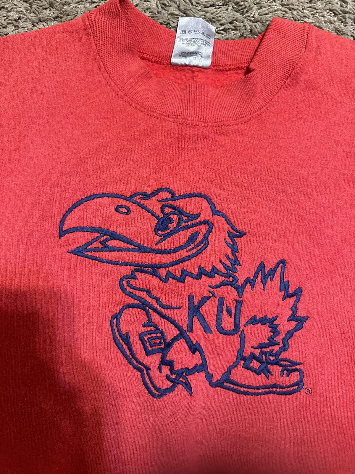 NCAA × Vintage Vintage NCAA Kansas Jayhawks sweater 80s size xl Size US XL / EU 56 / 4 - 2 Thumbnail
