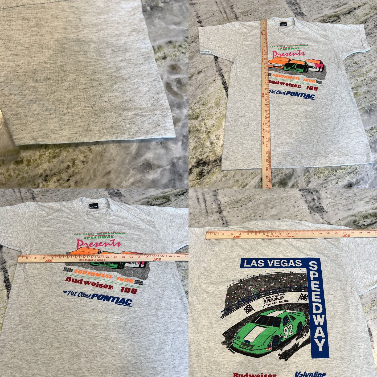 Vintage VINTAGE Budweiser Shirt Las Vegas International Speedway 100 Stock Car Neon Adult Large Size US L / EU 52-54 / 3 - 8 Thumbnail