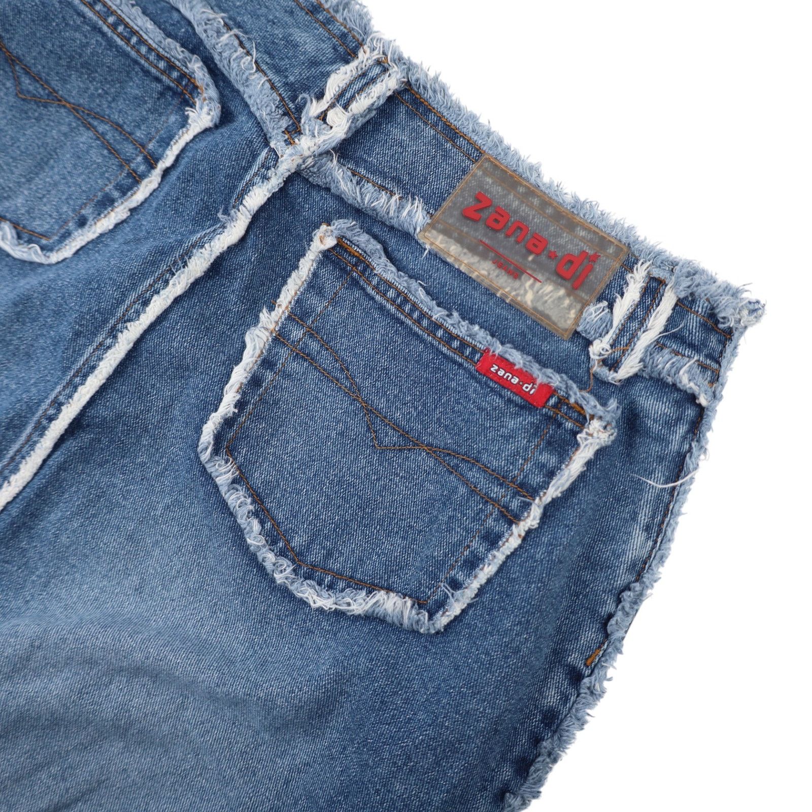 Vintage Vintage Y2k Zana Di Denim Frayed Edge Maxi Skirt Size 32" / US 10 / IT 46 - 13 Thumbnail