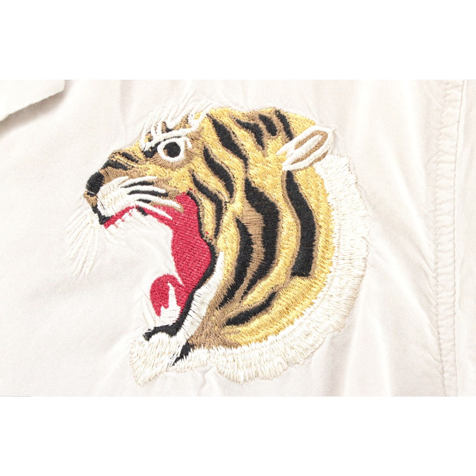 Pacsun VINTAGE PACSUN Shirt Men’s Small Beige Embroidered Tigers Cats Short Sleeve Button Down Size US S / EU 44-46 / 1 - 4 Thumbnail