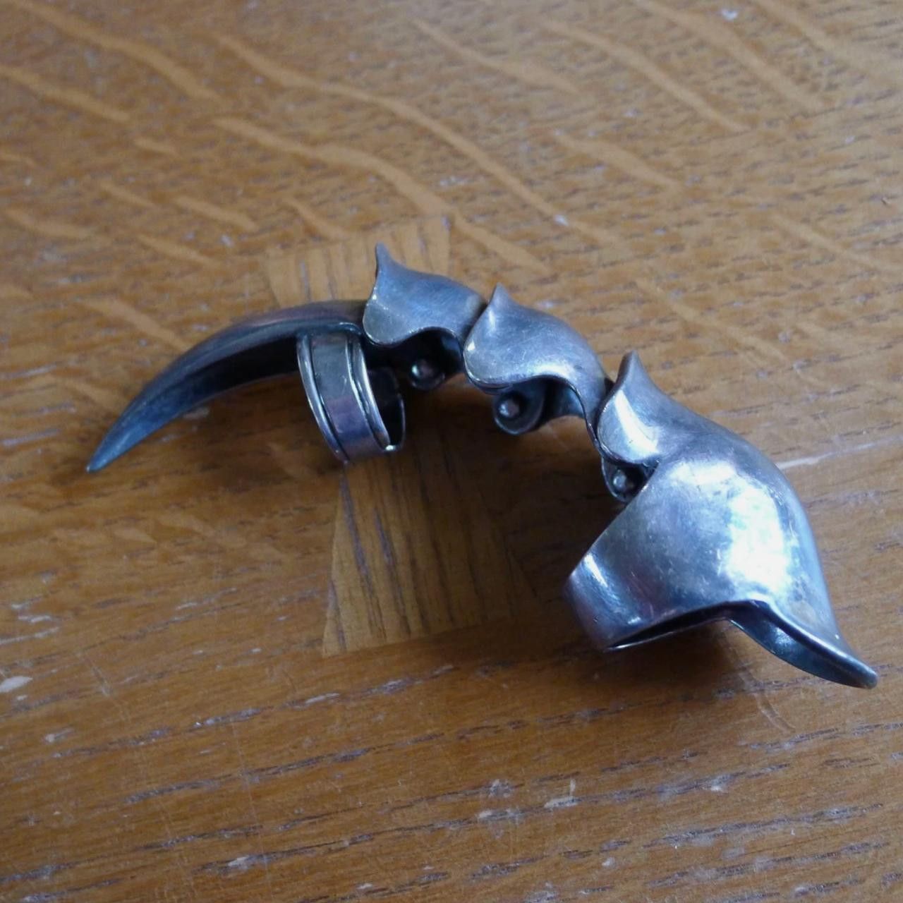 Other rmor Ring Articulated Armor Sterling Silver .925 Size ONE SIZE - 1 Thumbnail