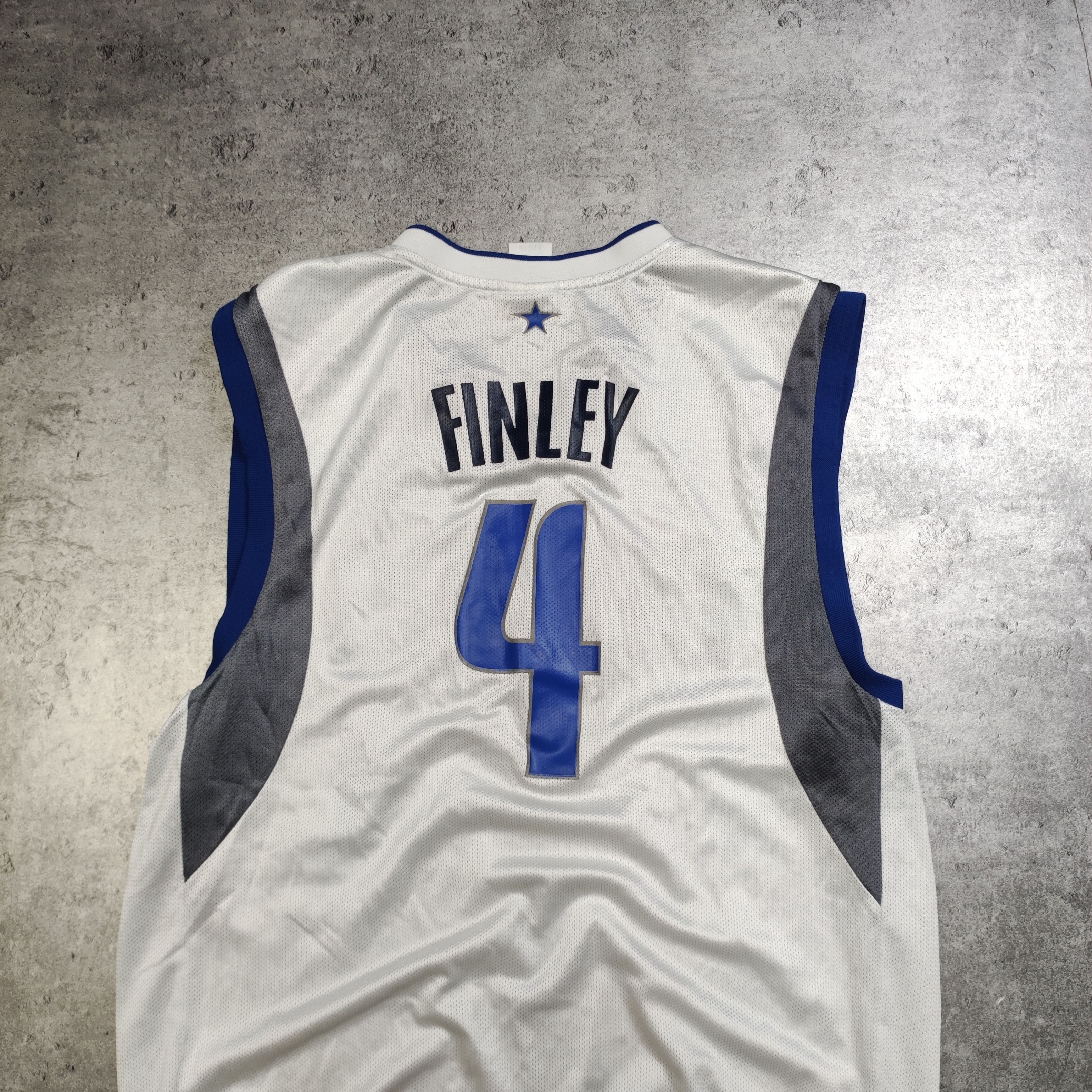 NBA × Vintage Vintage RARE Reebok NBA #4 Finley Dallas Basket Jersey Size US L / EU 52-54 / 3 - 9 Thumbnail