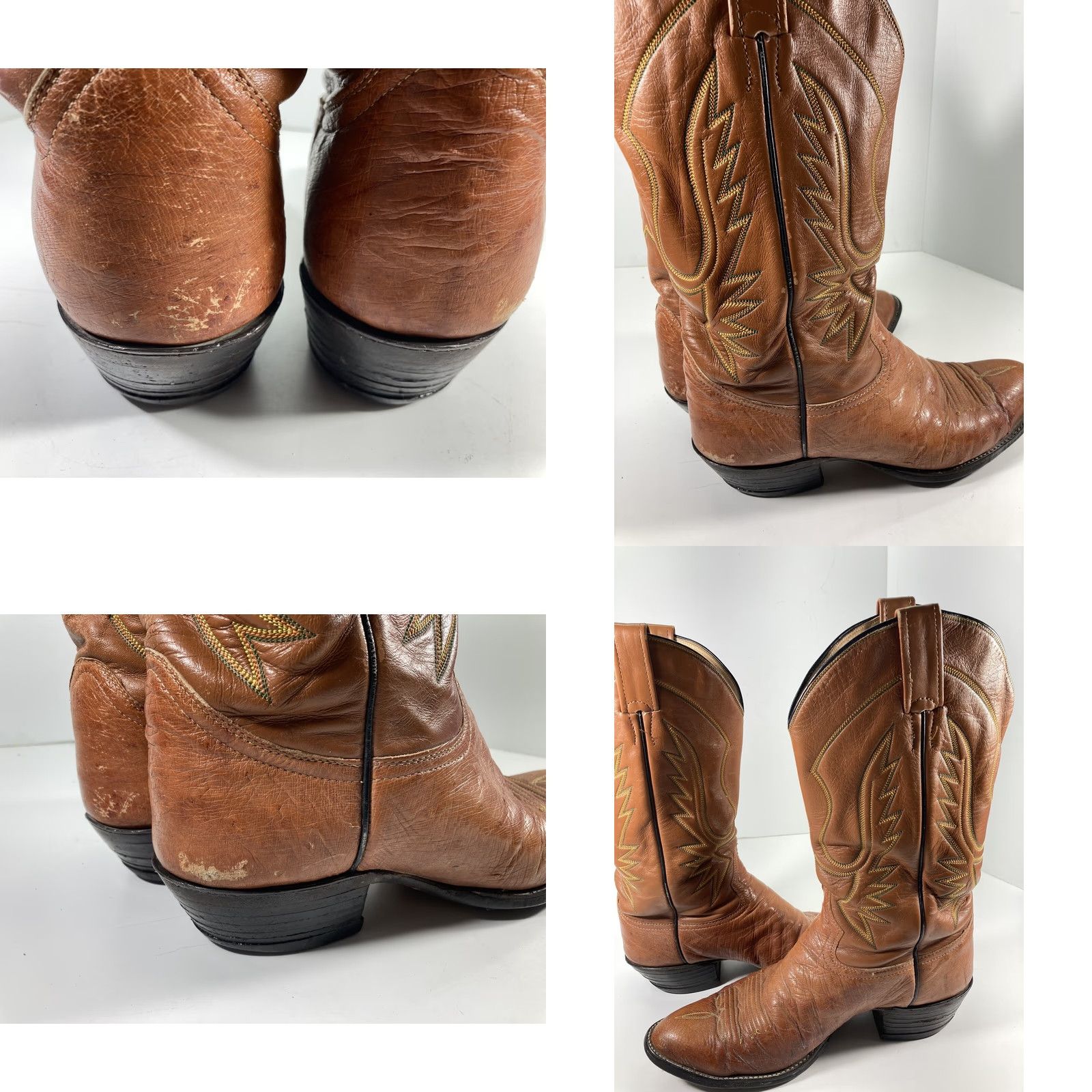 CO Adams Boot Co Smooth Ostrich Boots Men Size 10 D Peanut Brittle Western Vintage Boots Size US 10 / EU 43 - 8 Thumbnail