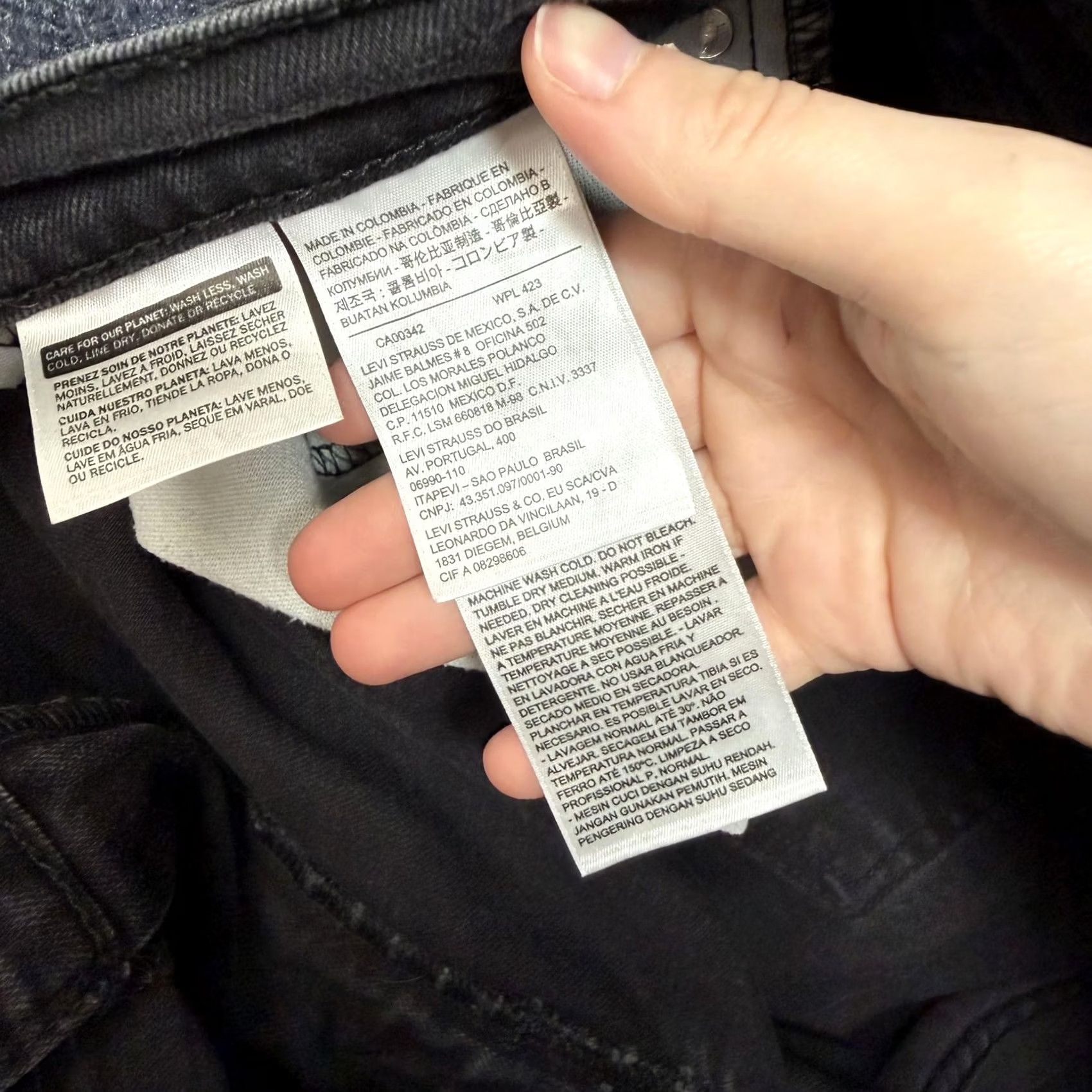 Levi's Levis 514 Jeans Mens 38x30 Charcoal Gray Denim Slim Straight Stretch Casual Size US 38 / EU 54 - 5 Thumbnail