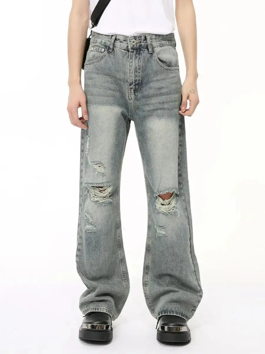 Japanese Brand Retro loose high street slightly flared jeans Size US 32 / EU 48 - 4 Thumbnail