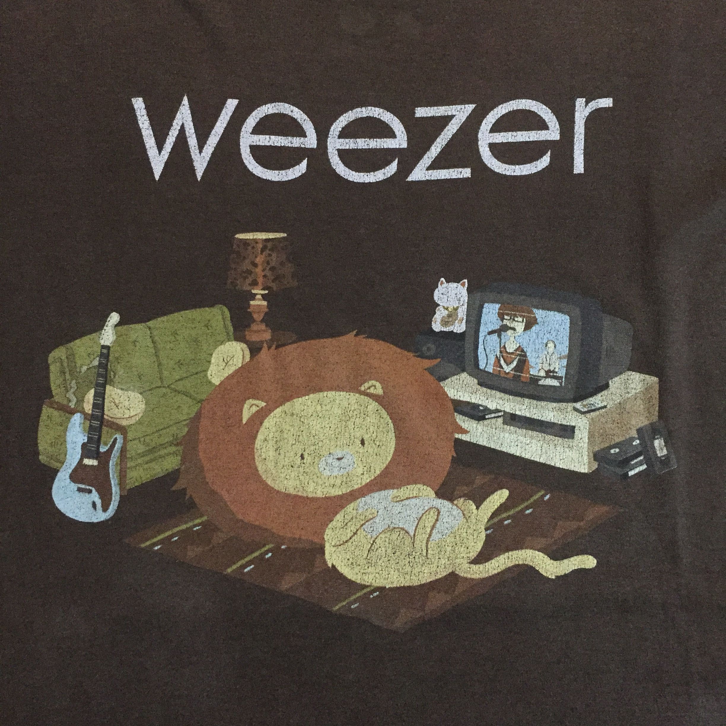 Band Tees Vintage 2010s Faded Weezer Rock Band Tees Size US XL / EU 56 / 4 - 4 Thumbnail