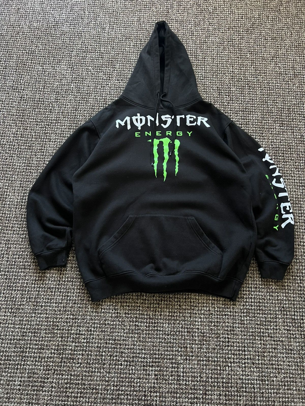 Fox Racing Vintage Monster Energy Drink Green Thunder Hoodie 90’s Y2K Size US L / EU 52-54 / 3 - 4 Thumbnail