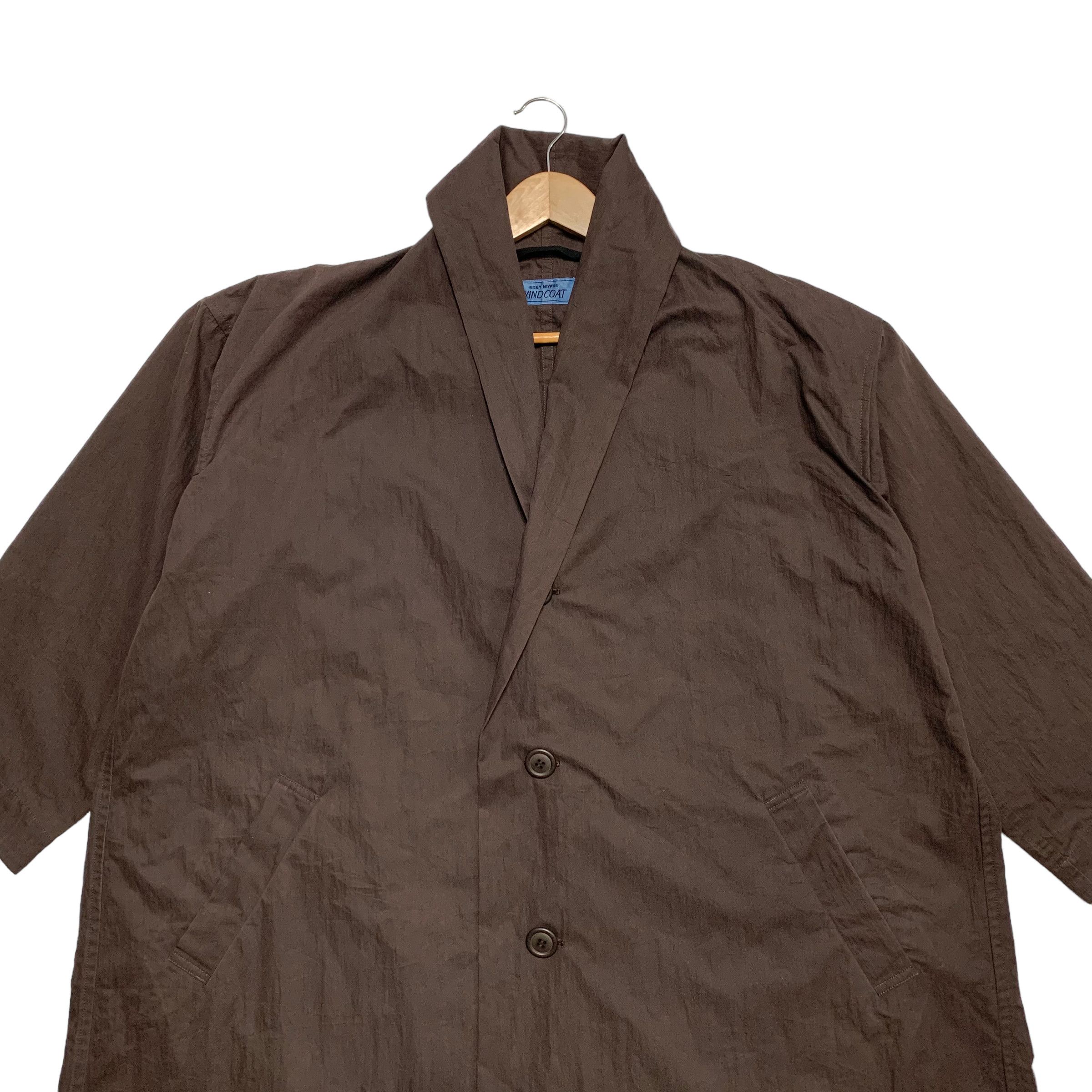 Issey Miyake Vintage 80s Issey Miyake Windcoat Overcoat Size US M / EU 48-50 / 2 - 6 Thumbnail
