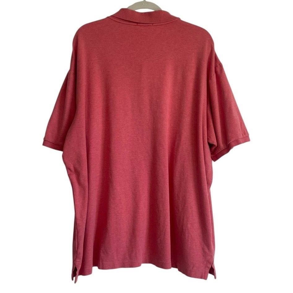 Polo Ralph Lauren Polo Ralph Lauren Mens Coral Pink Short Sleeve Polo Shirt Size US XXL / EU 58 / 5 - 4 Thumbnail