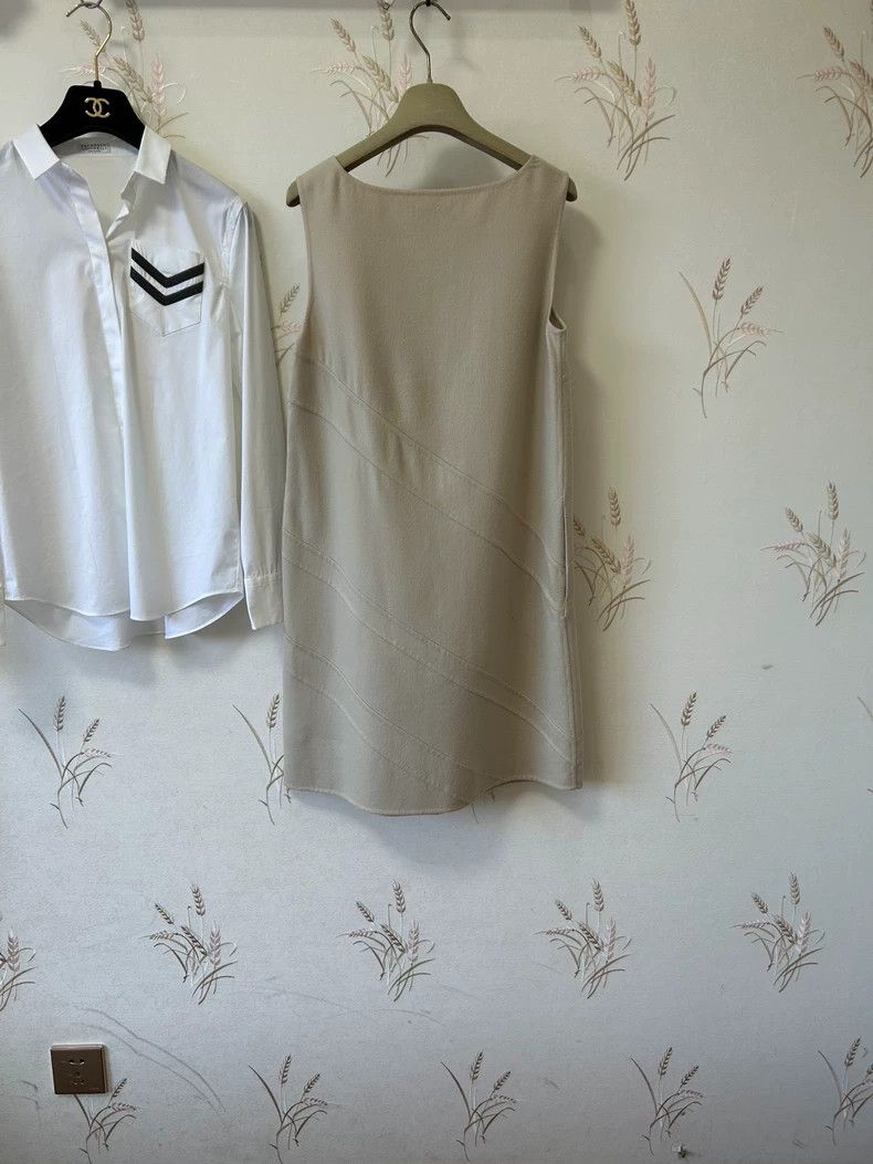Loro Piana LORO PIANA Cream double-sided cashmere vest dress Size XS / US 0-2 / IT 36-38 - 2 Thumbnail