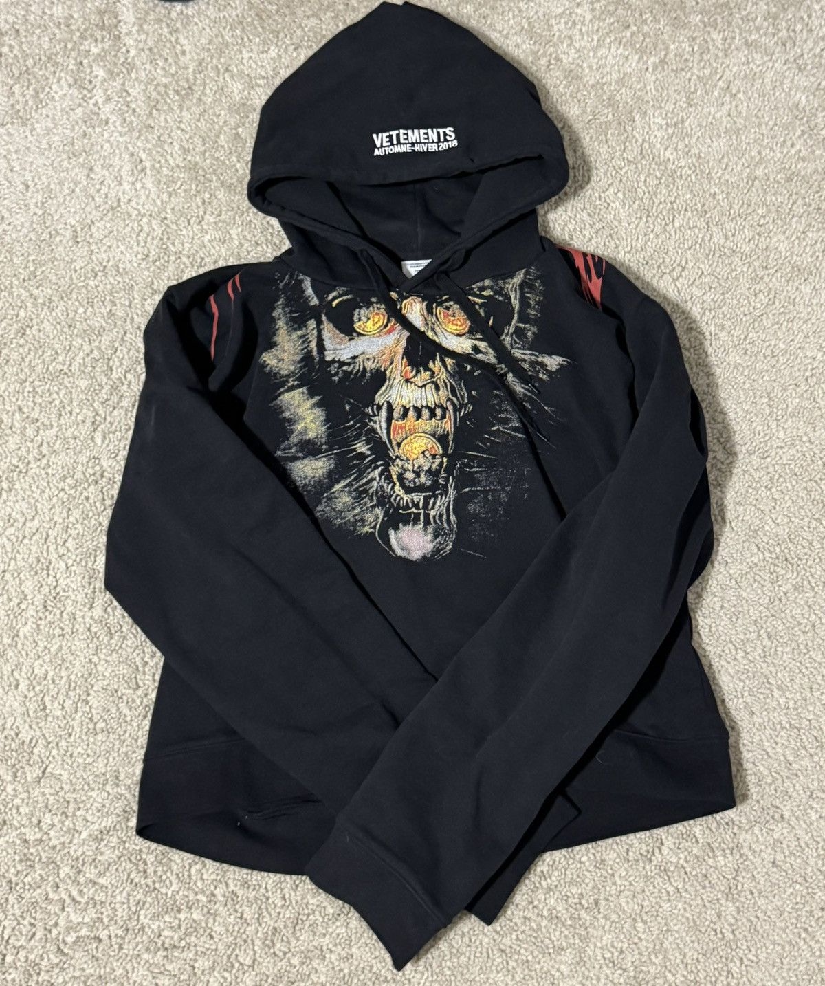Vetements Vetements Misplaced Skull Hoodie | Grailed
