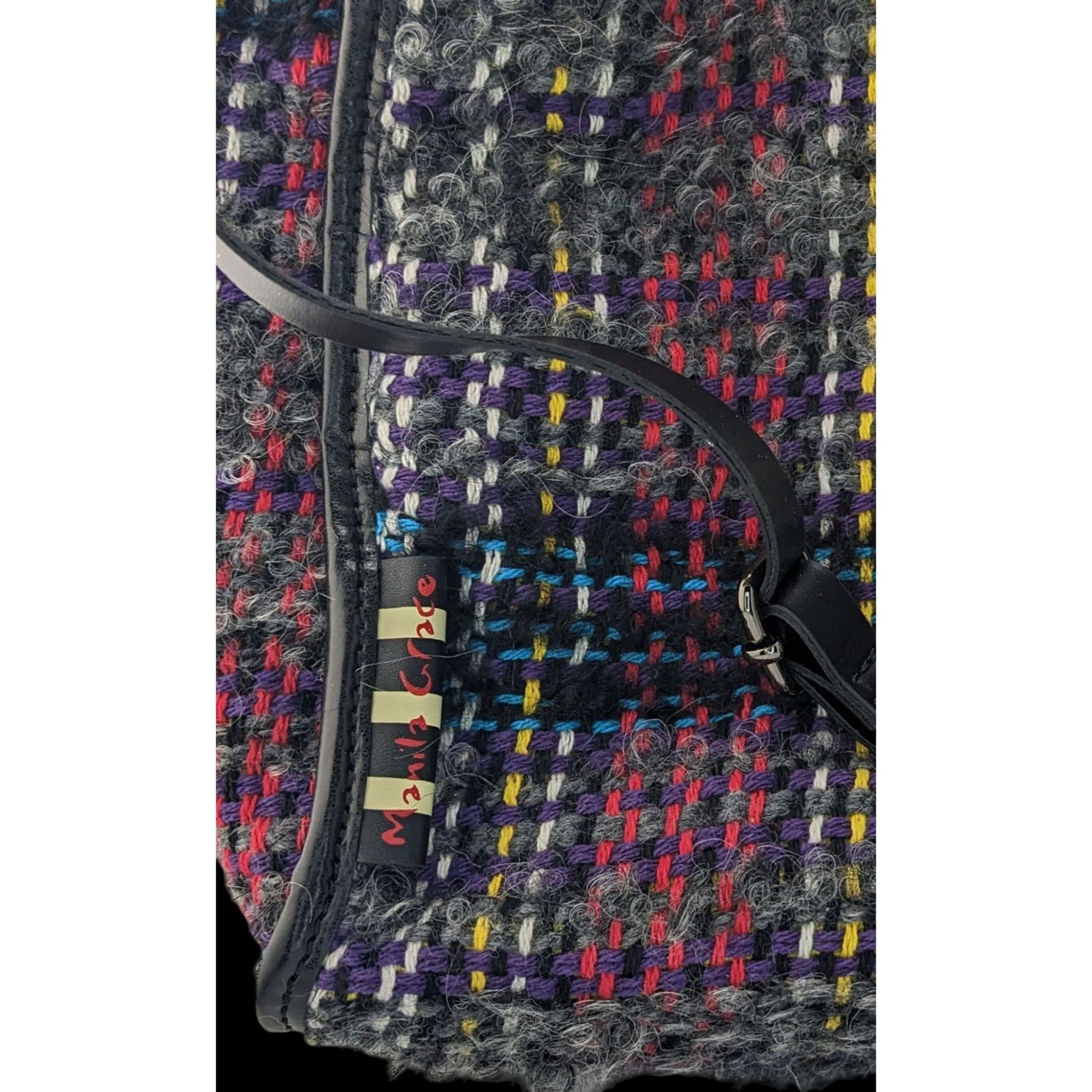 Other Manila Grace Multicolored Tweed Tote With Leather Straps & A Size ONE SIZE - 7 Thumbnail