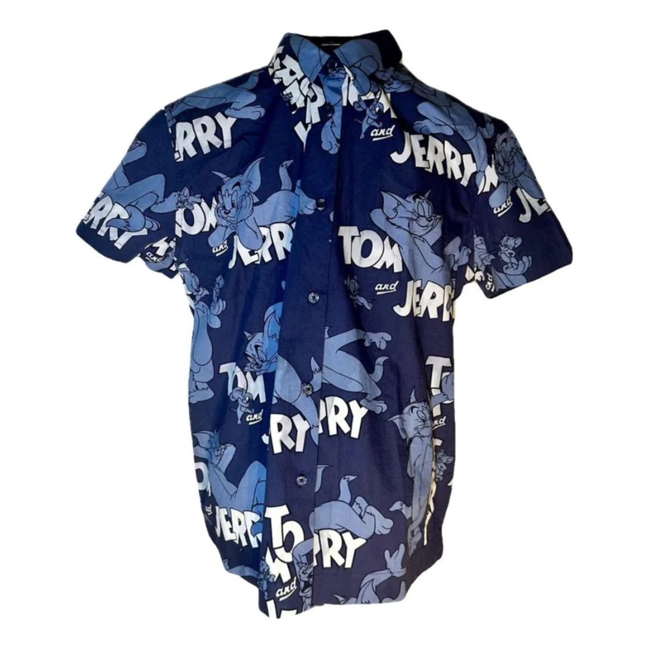 image of Jean Charles De Castelbajac Vintage Tom & Jerry Shirt ‘98 in Blue, Men's (Size Medium)