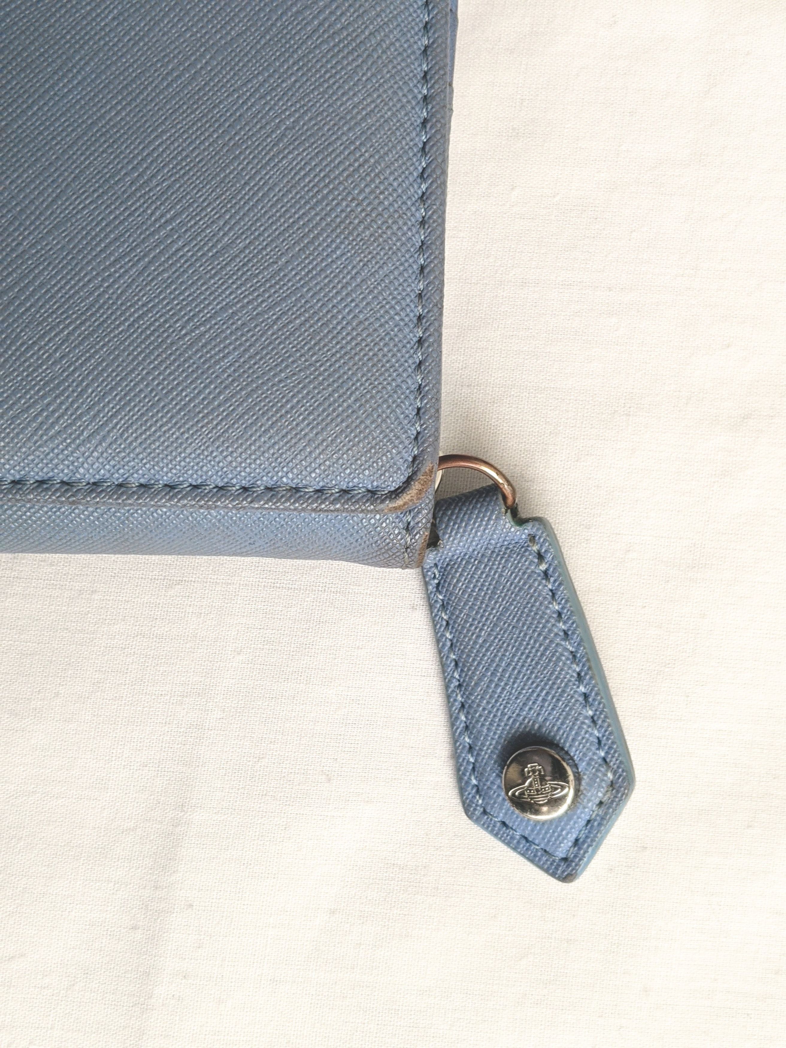 Vivienne Westwood Vivienne Westwood Leather Wallet Cement Blue Color Size ONE SIZE - 4 Thumbnail