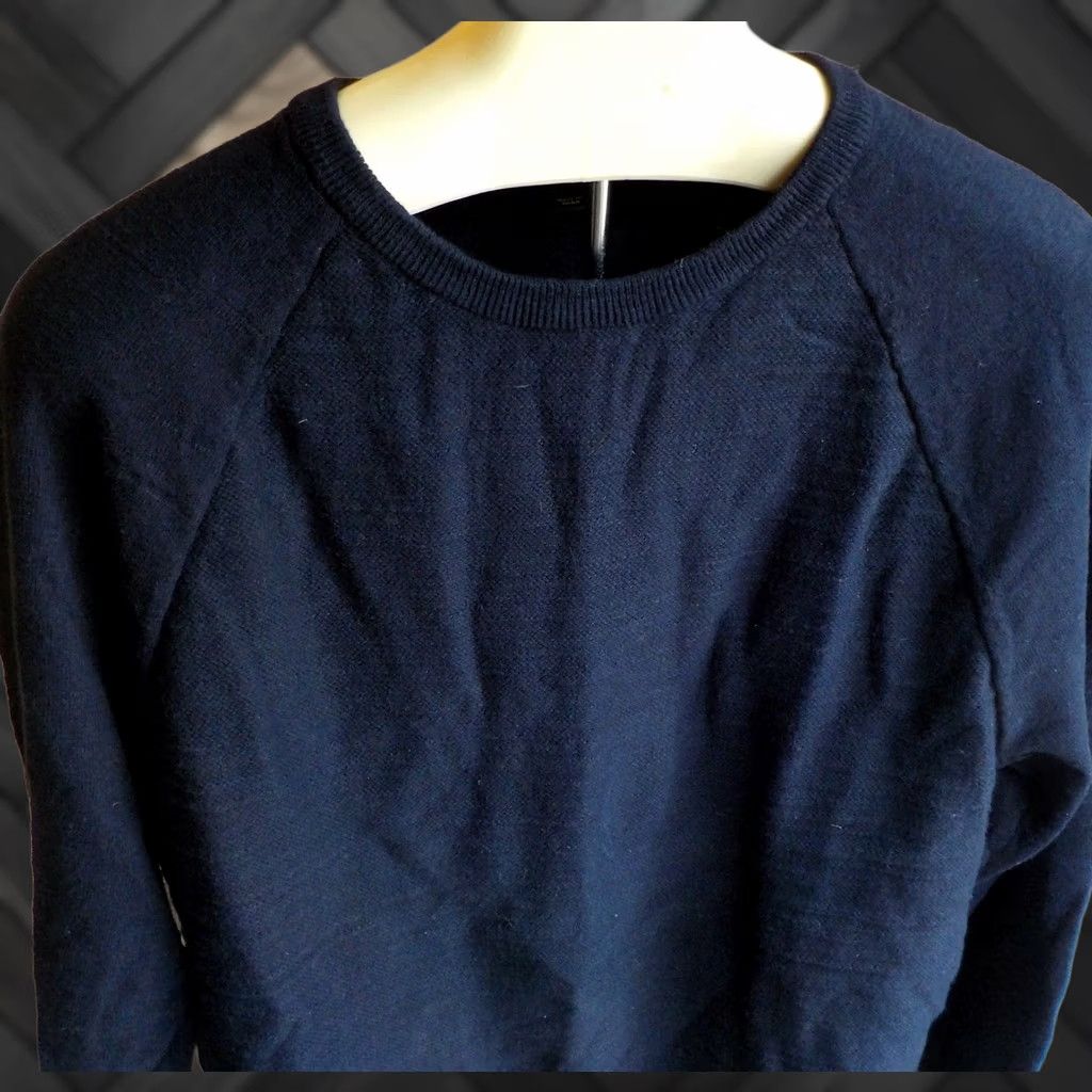 J.Crew J. Crew Crewneck Sweater Navy Blue 100% Cotton M Men Regular Shirt/ Sweater (Adult Medium) Mens Size US M / EU 48-50 / 2 - 1 Thumbnail
