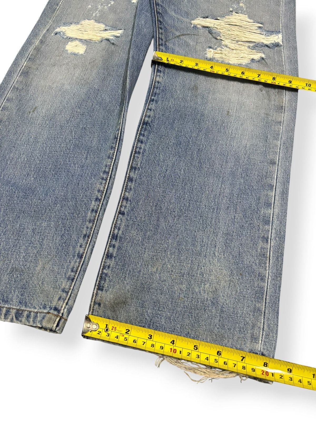 Levi's Vintage 90s Levis 502 Big E Selvedge Distressed Grunge Jeans Size US 30 / EU 46 - 16 Thumbnail