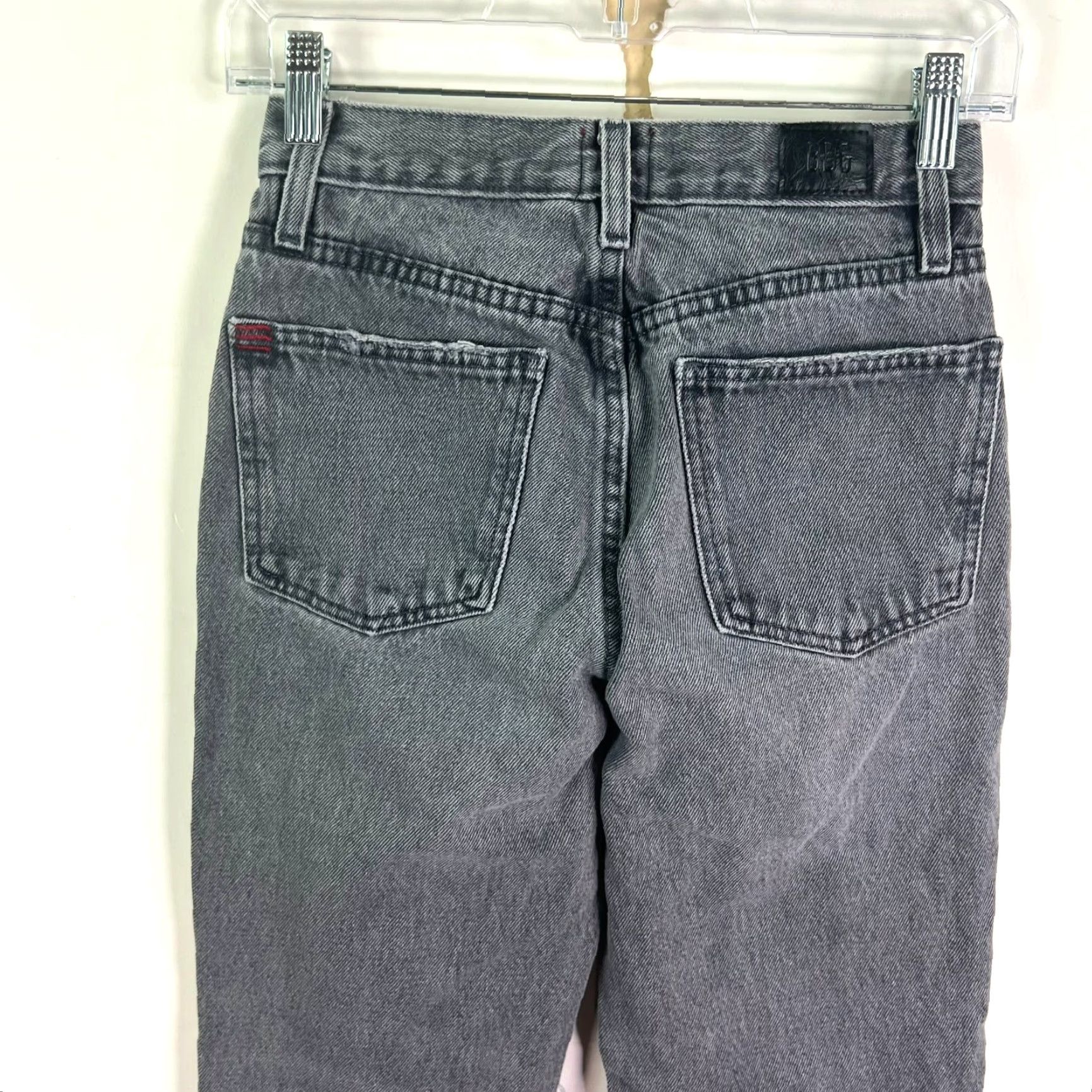 Bdg BDG Patch Slim Straight Jeans Womens 24 24X28 Black 5-Pocket High Rise Slimming Denim Patch 90s Bohemian City Size 42" / US 20 - 7 Thumbnail