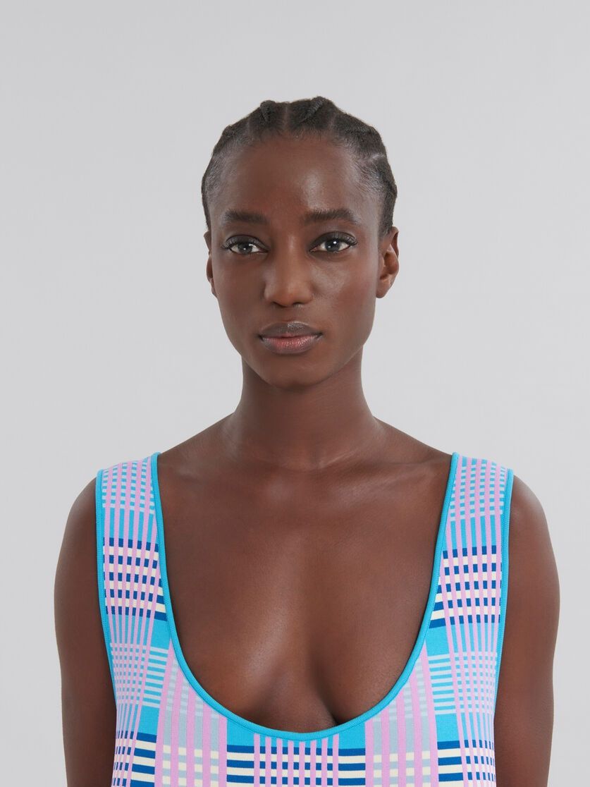 Marni o1f1d3z0725 Techno Knit A-Line Dress in Multicolor Size XS / US 0-2 / IT 36-38 - 4 Thumbnail