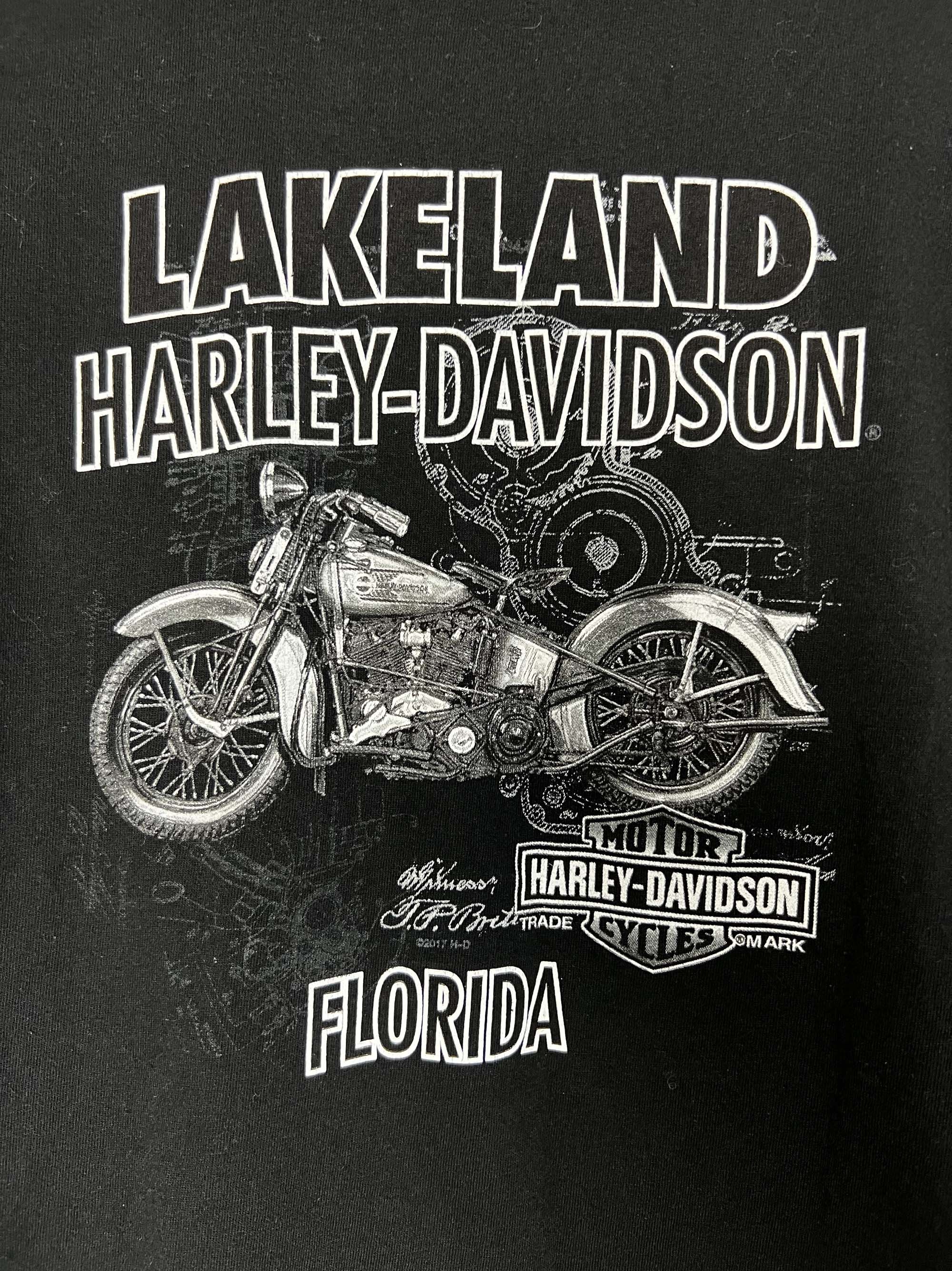 Harley Davidson Harley Davidson " The Lone Wolf" Black Double Sided T-Shirt Size US L / EU 52-54 / 3 - 7 Thumbnail
