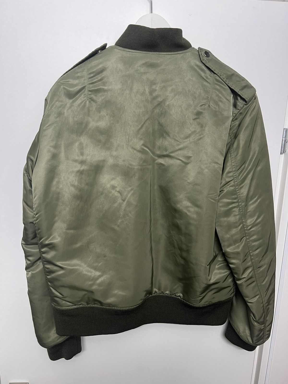 Saint Laurent Paris Khaki Green Bomber Jacket in Nylon Size US M / EU 48-50 / 2 - 4 Thumbnail