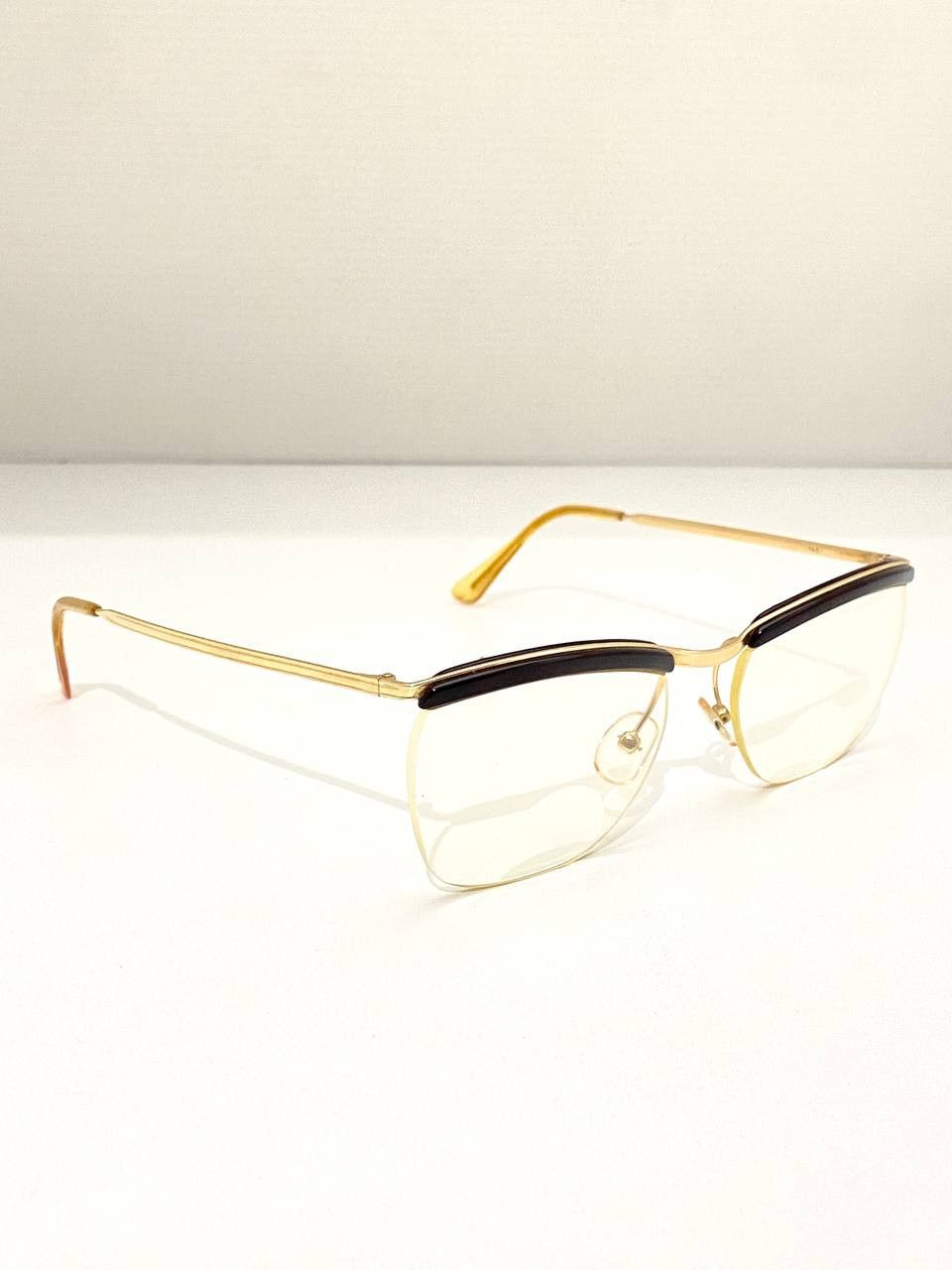 Other Amor France Gold Plated Brow Eyeglasses Vintage Size ONE SIZE - 1 Thumbnail