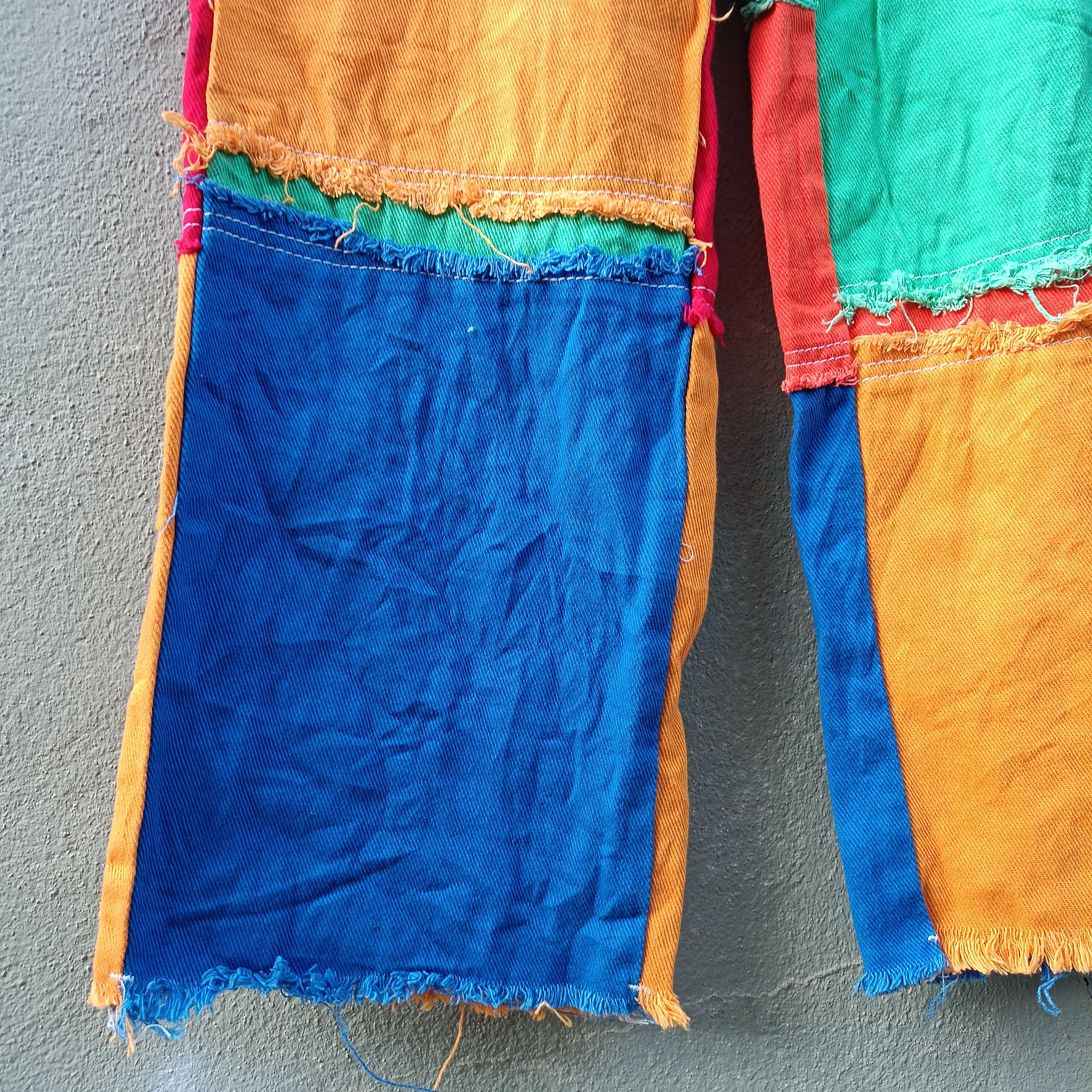 Japanese Brand Patchwork Multicolour Jeans Size US 30 / EU 46 - 12 Thumbnail