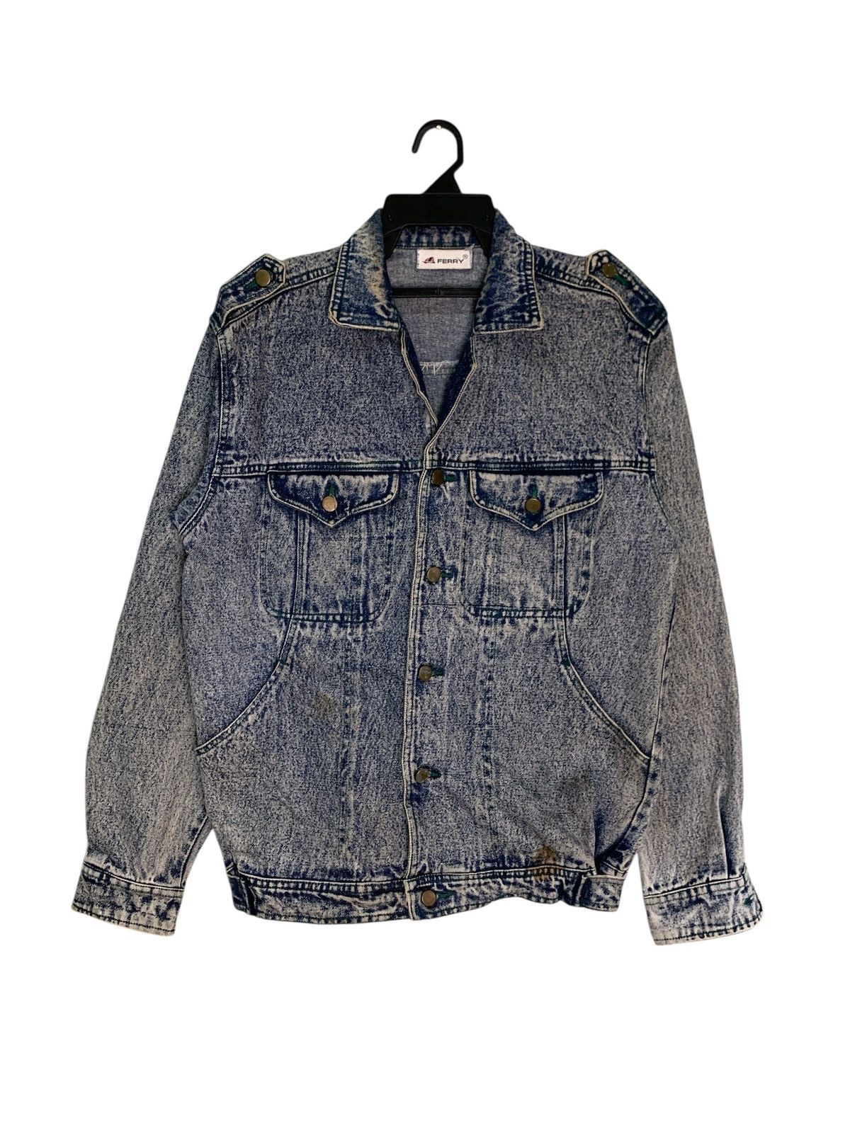 Japanese Brand Rare Design Vintage Ferry Denim Jackets Size US M / EU 48-50 / 2 - 1 Thumbnail