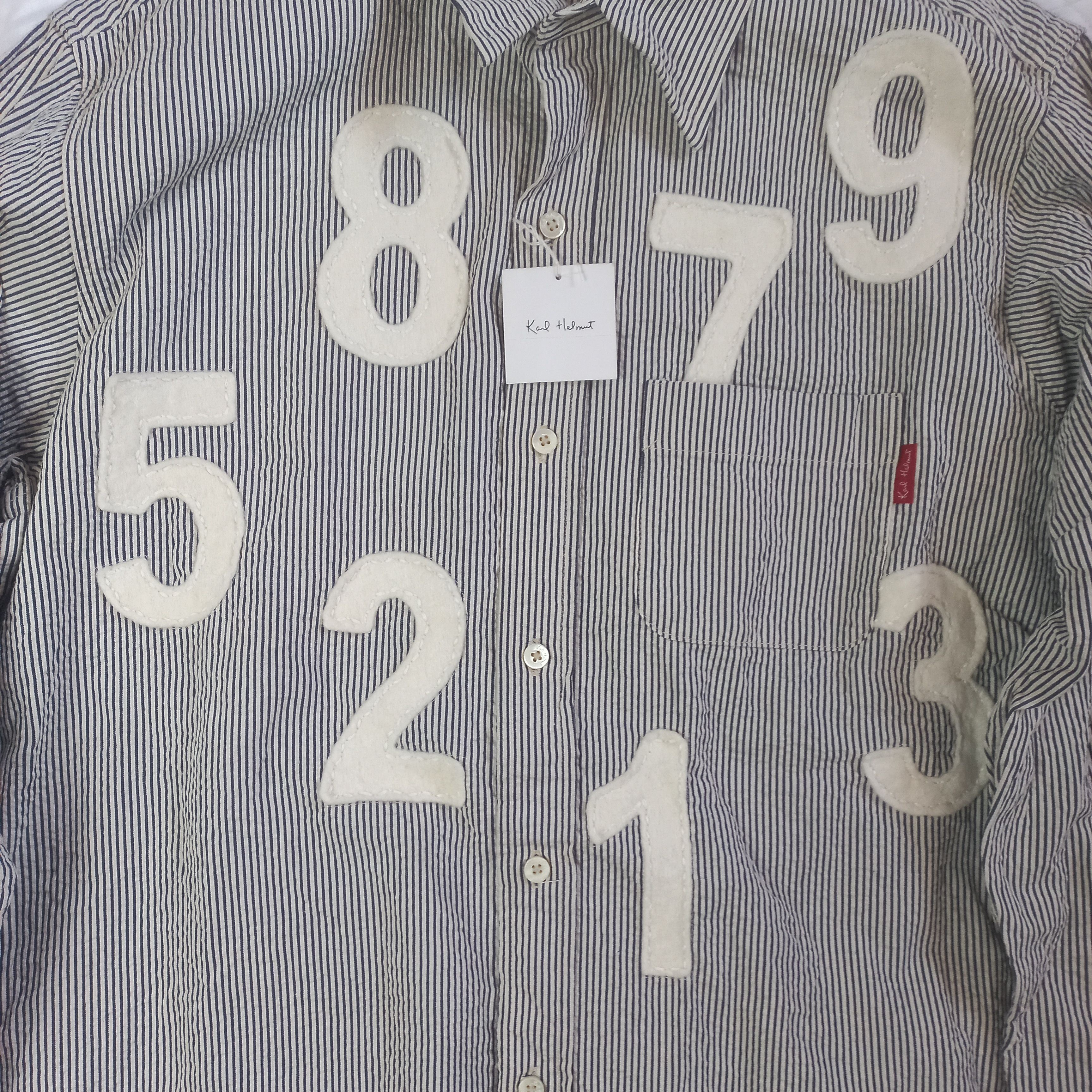 Karl Helmut × Karl Kani Karl Helmut Numeric Embriodery Shirt Size US L / EU 52-54 / 3 - 6 Thumbnail