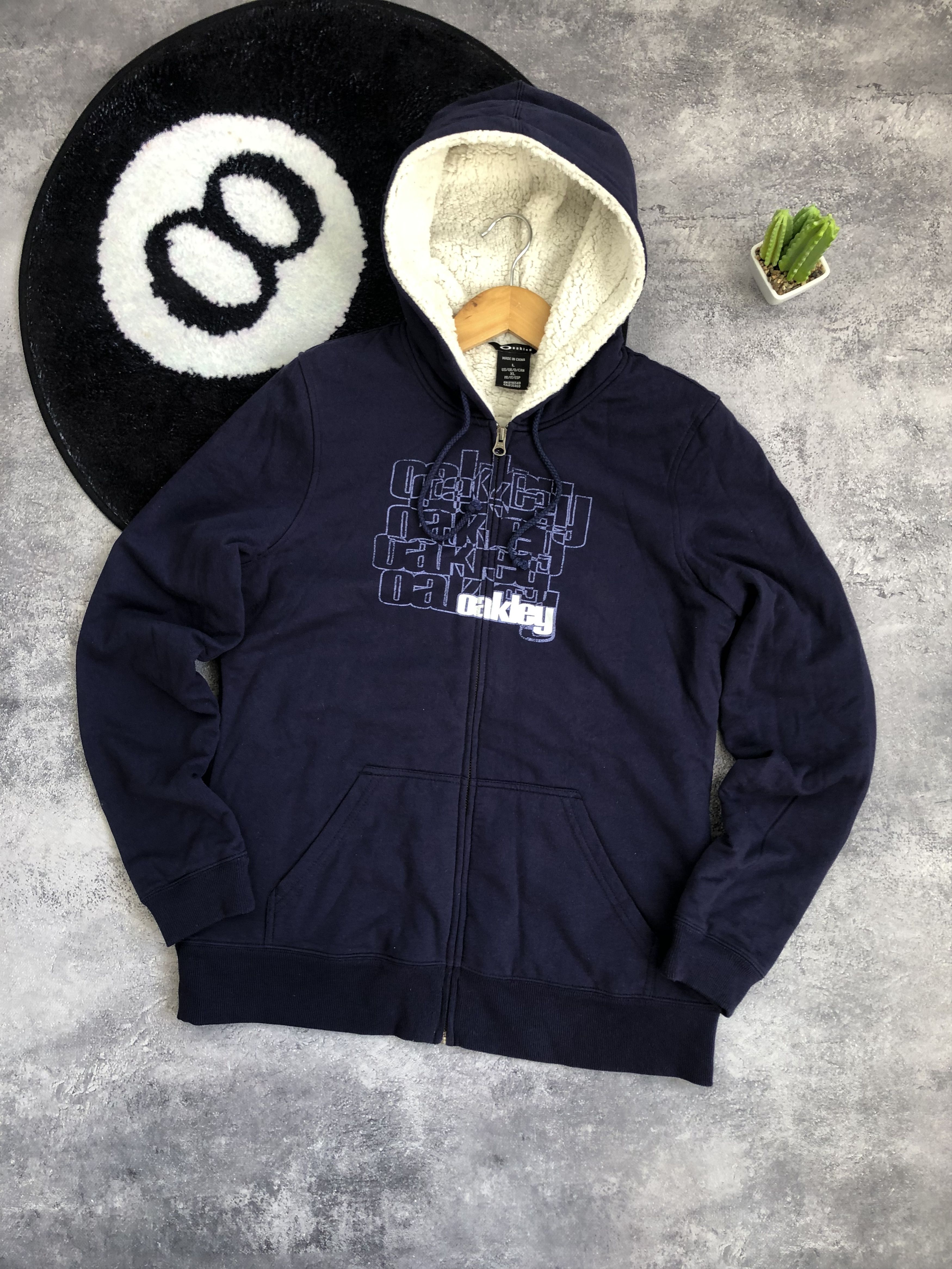 Oakley OAKLEY Sherpa Zip Hoodie Big Logo Streetwear Gorpcore L Size L / US 10 / IT 46 - 2 Thumbnail