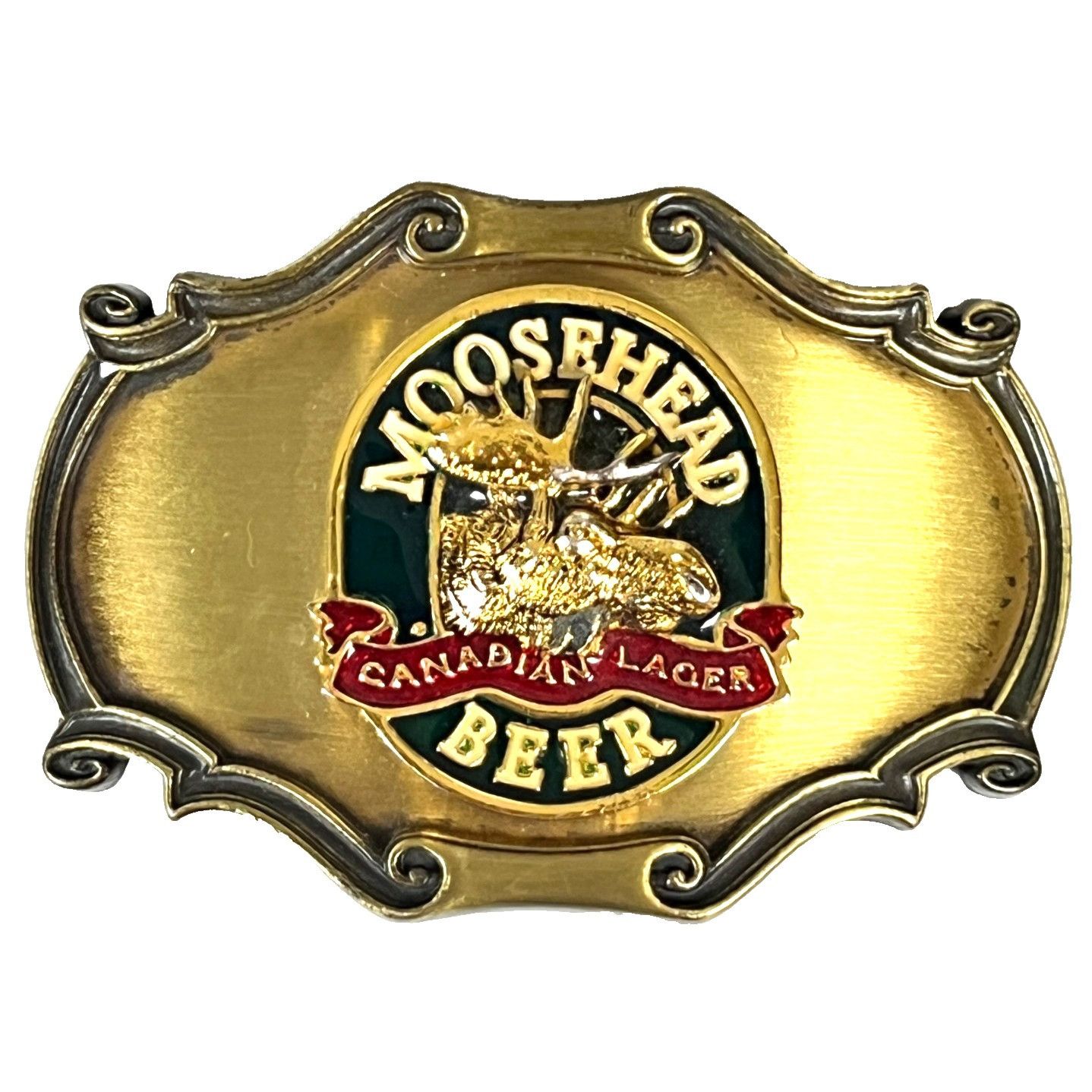 Other Moosehead Canadian Lager Vtg Belt Buckle Rain-tree 1978 Bras Size ONE SIZE - 1 Thumbnail