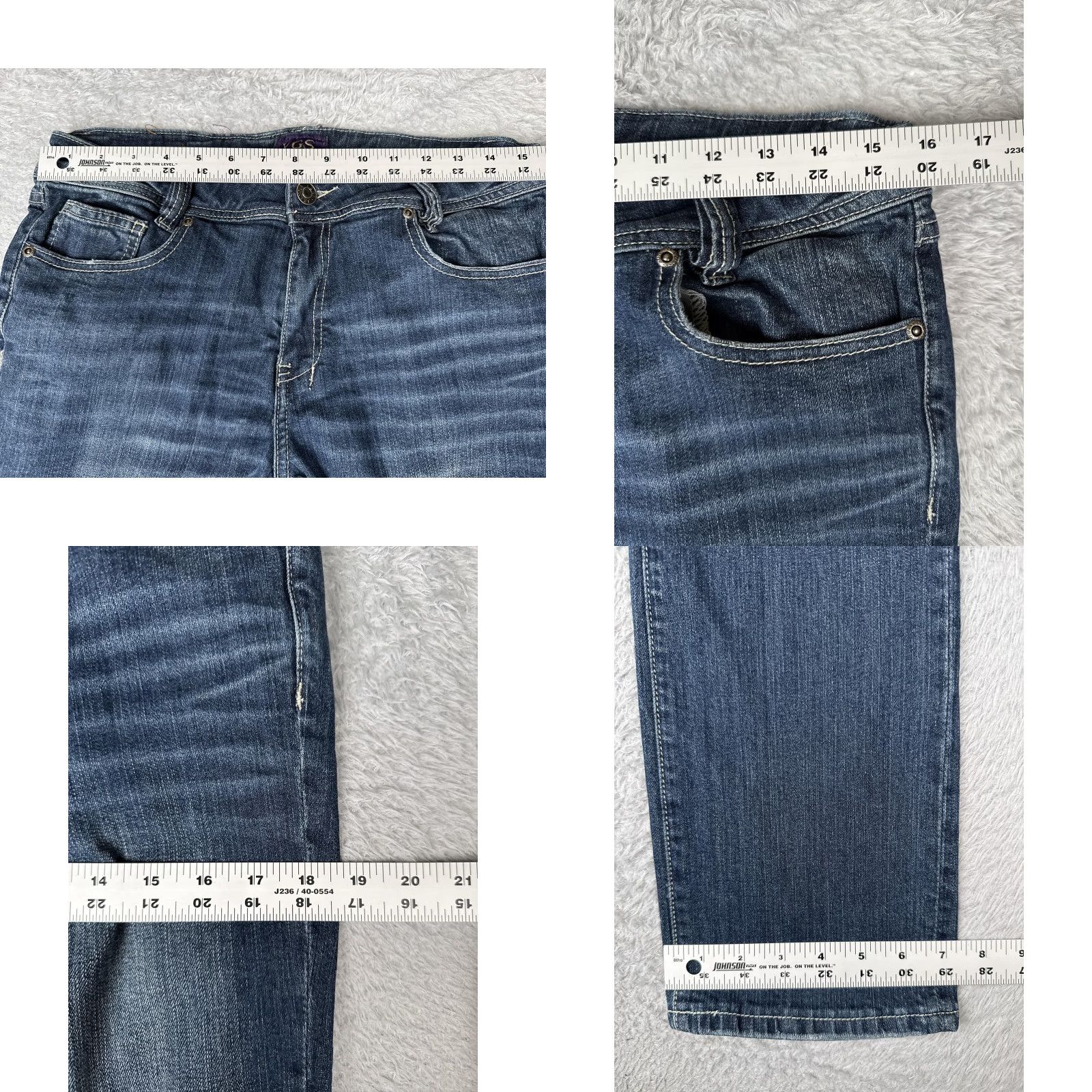 Denime VGS Jeans Womens 10 Blue Straight Adult Regular Denim Pockets Embroidered 5-Pocket Rise Mid 32in Inseam Size 32" / US 10 / IT 46 - 9 Thumbnail