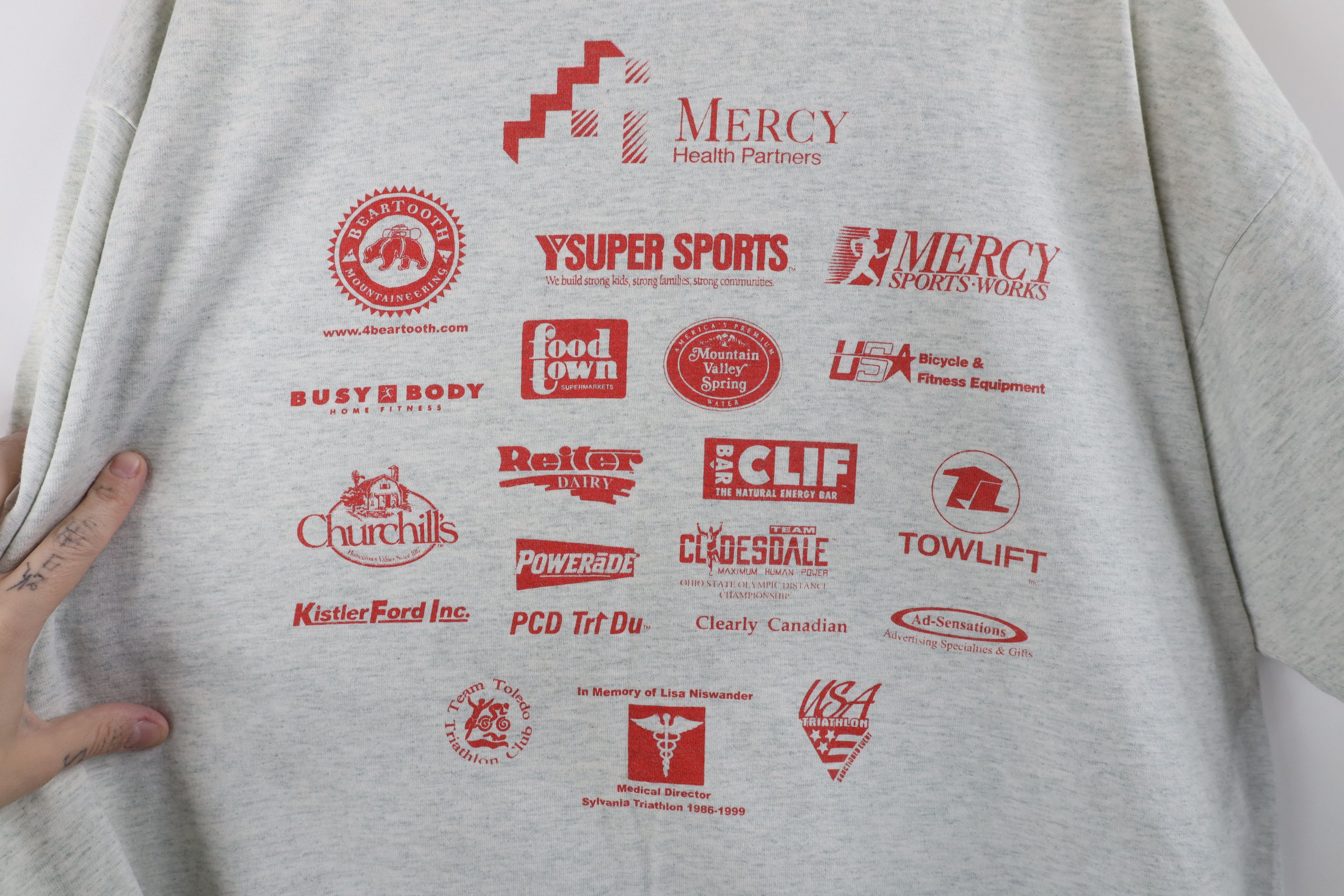 Vintage Vintage 90s Streetwear Spell Out Sylvania Triathlon T-Shirt Size US XL / EU 56 / 4 - 8 Thumbnail