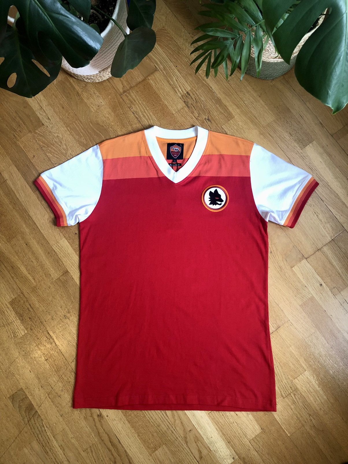 Vintage AS Roma 78/79 Home Retro Re-run - Size Large Size US L / EU 52-54 / 3 - 1 Thumbnail