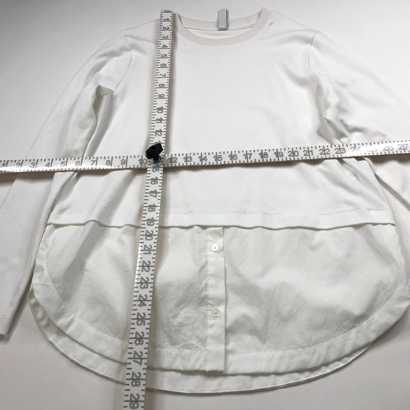 Athleta Athleta Gallery Medium Lightweight Pullover Button Top Blouse White M Women Shirt Size M / US 6-8 / IT 42-44 - 3 Thumbnail